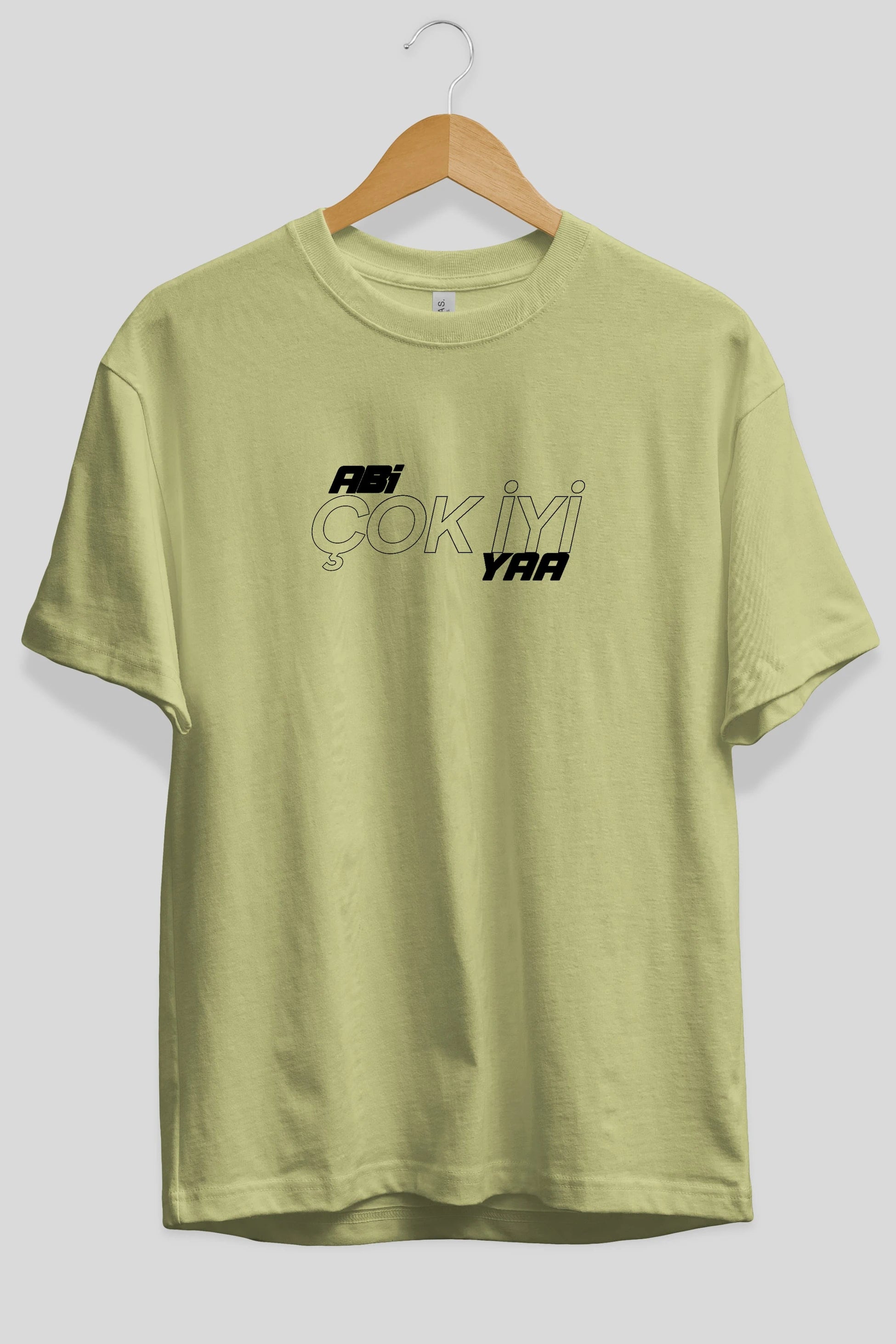 Abi Çok İyi Ya Ön Baskılı Oversize t-shirt %100 pamuk Erkek Kadın Unisex