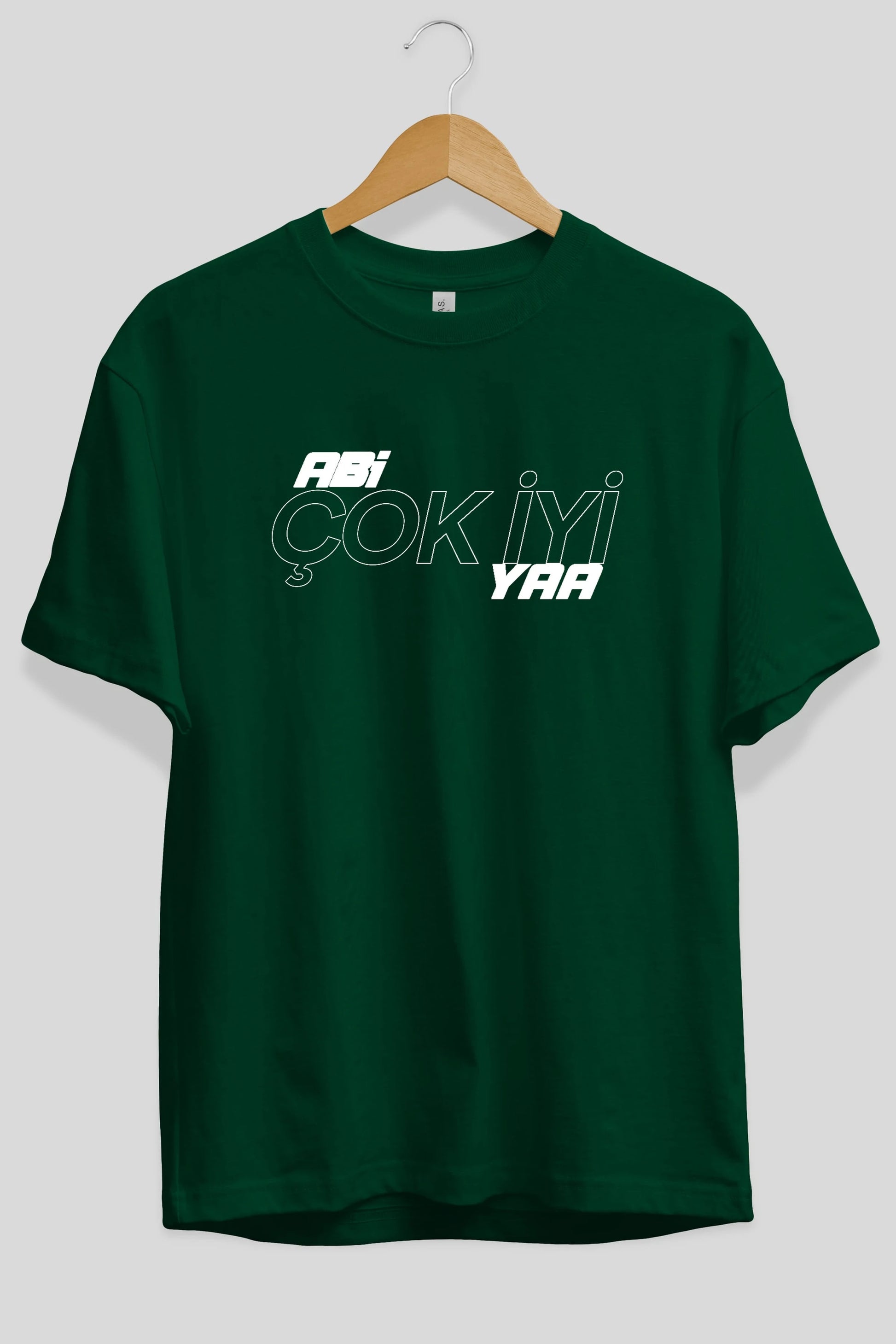 Abi Çok İyi Ya Ön Baskılı Oversize t-shirt %100 pamuk Erkek Kadın Unisex