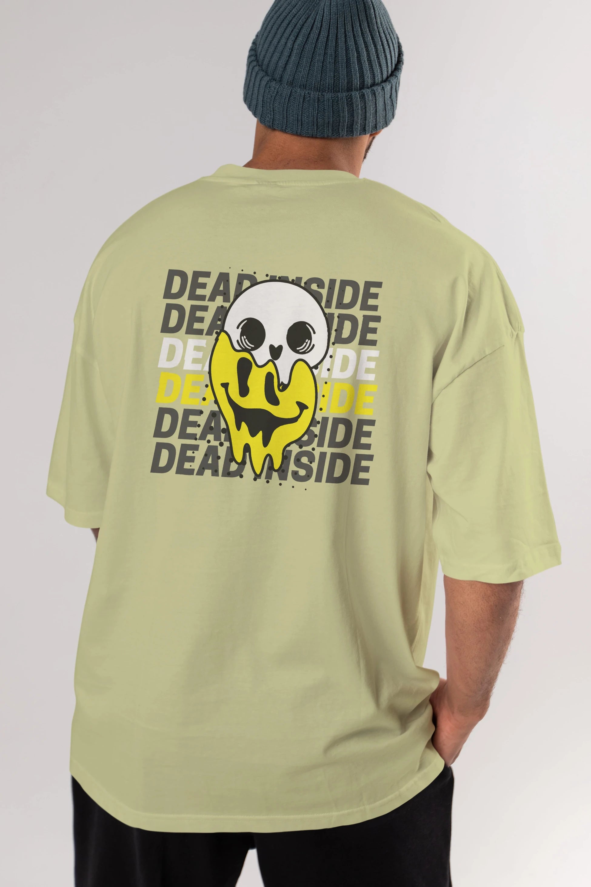 Dead Inside Yazılı Arka Baskılı Oversize t-shirt Erkek Kadın Unisex