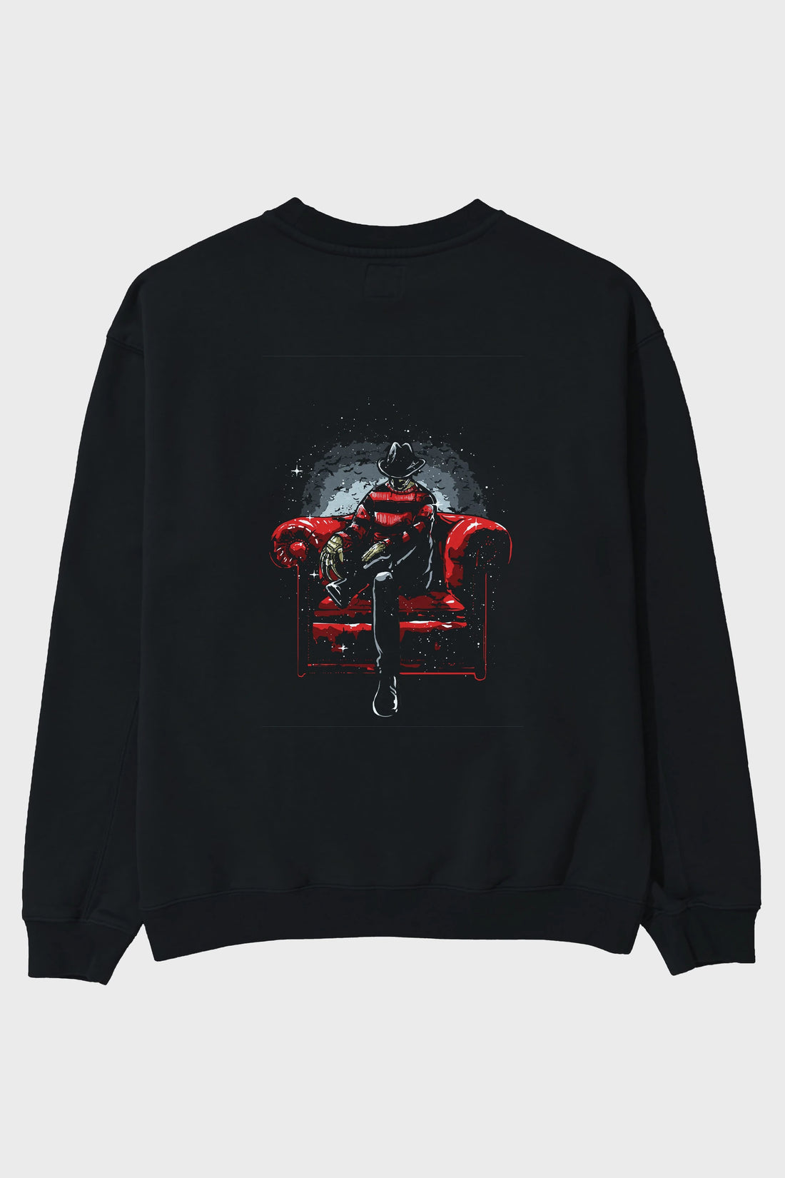 Nightmare Side Arka Baskılı Oversize Sweatshirt Erkek Kadın Unisex