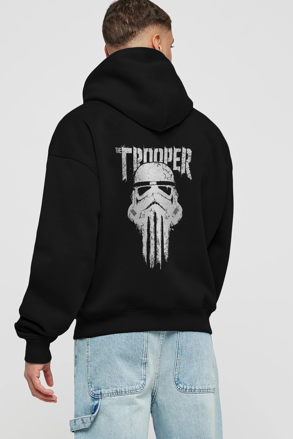The Trooper Arka Baskılı Hoodie Oversize Kapüşonlu Sweatshirt Erkek Kadın Unisex