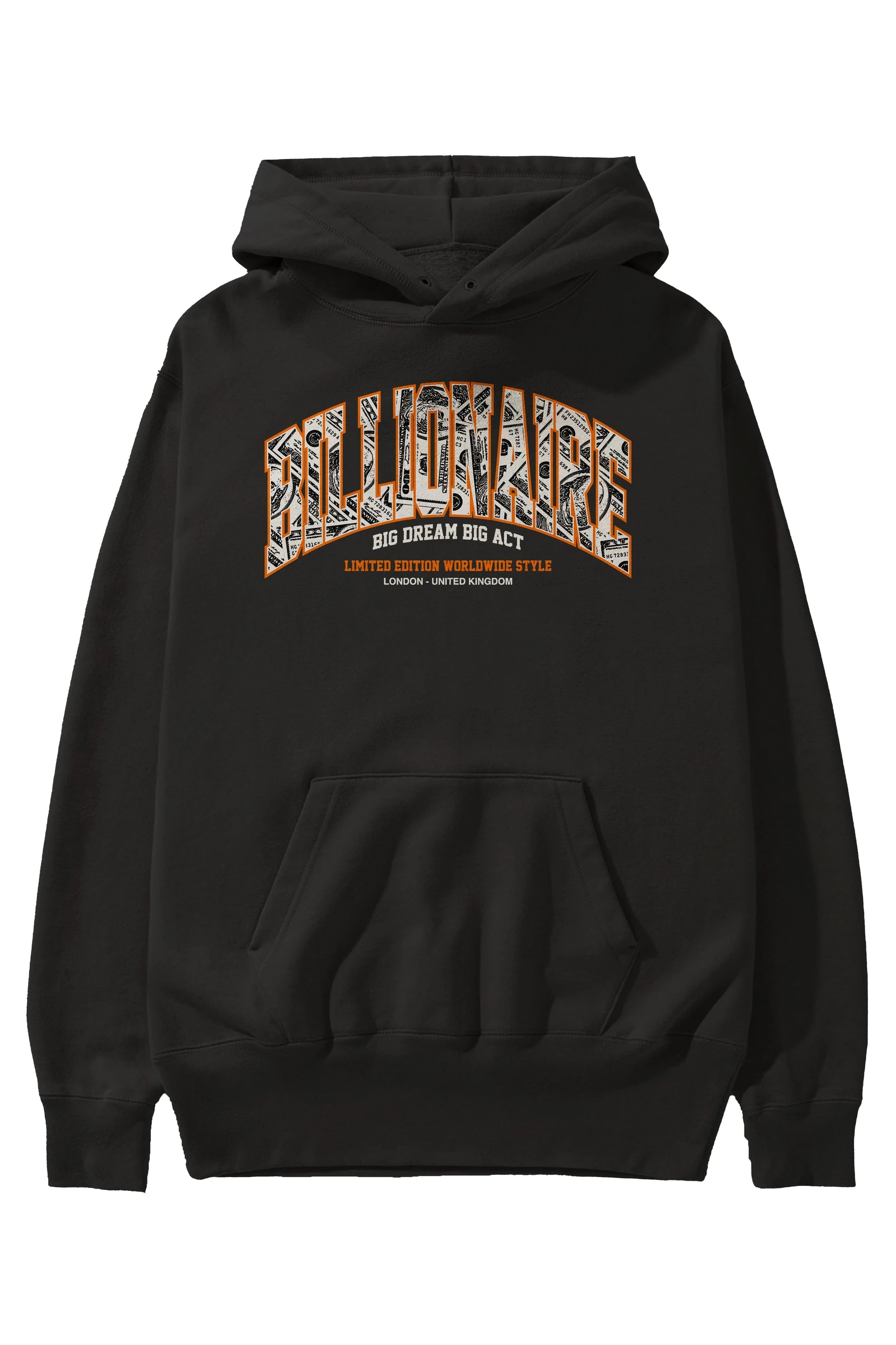 Billionaire Ön Baskılı Hoodie Oversize Kapüşonlu Sweatshirt Erkek Kadın Unisex