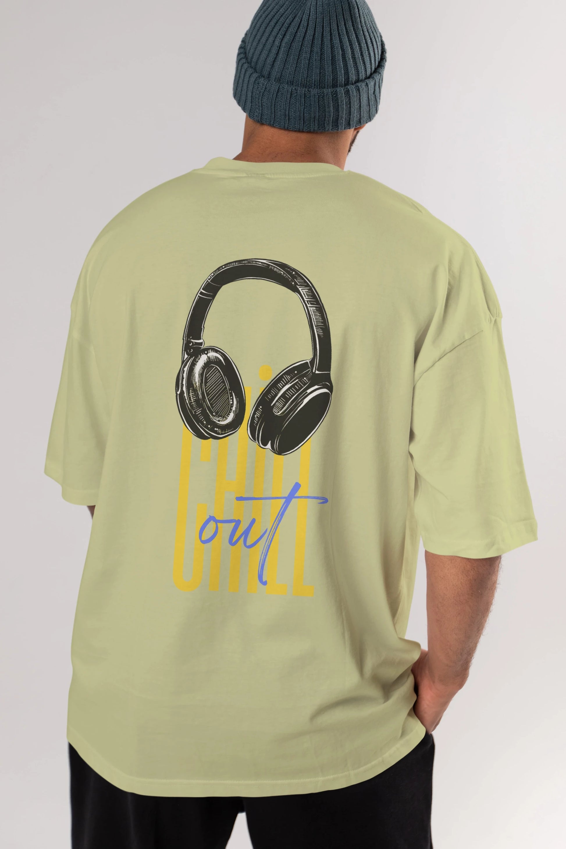 Chill Out Yazılı Arka Baskılı Oversize t-shirt Erkek Kadın Unisex
