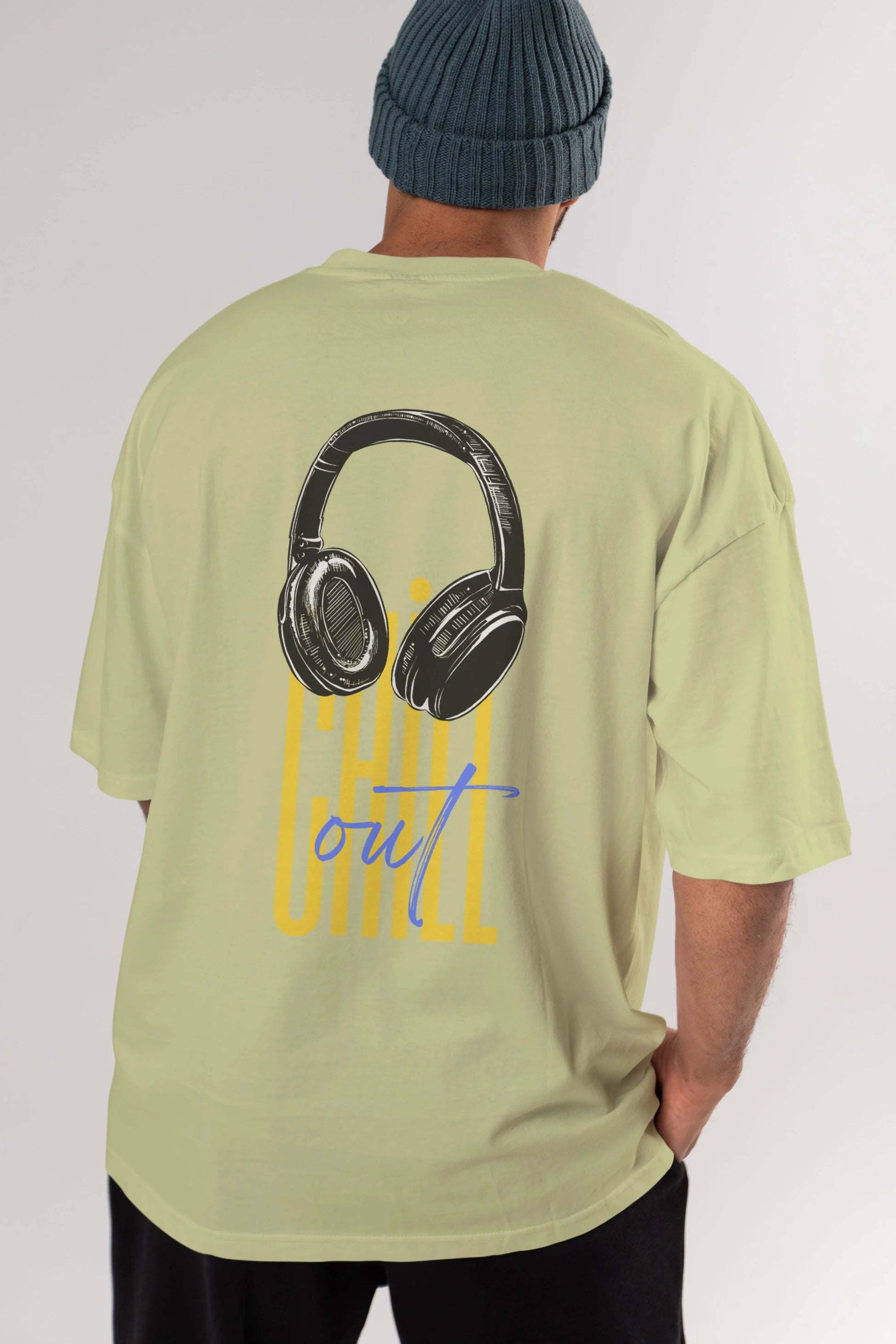 Chill Out Yazılı Arka Baskılı Oversize t-shirt Erkek Kadın Unisex