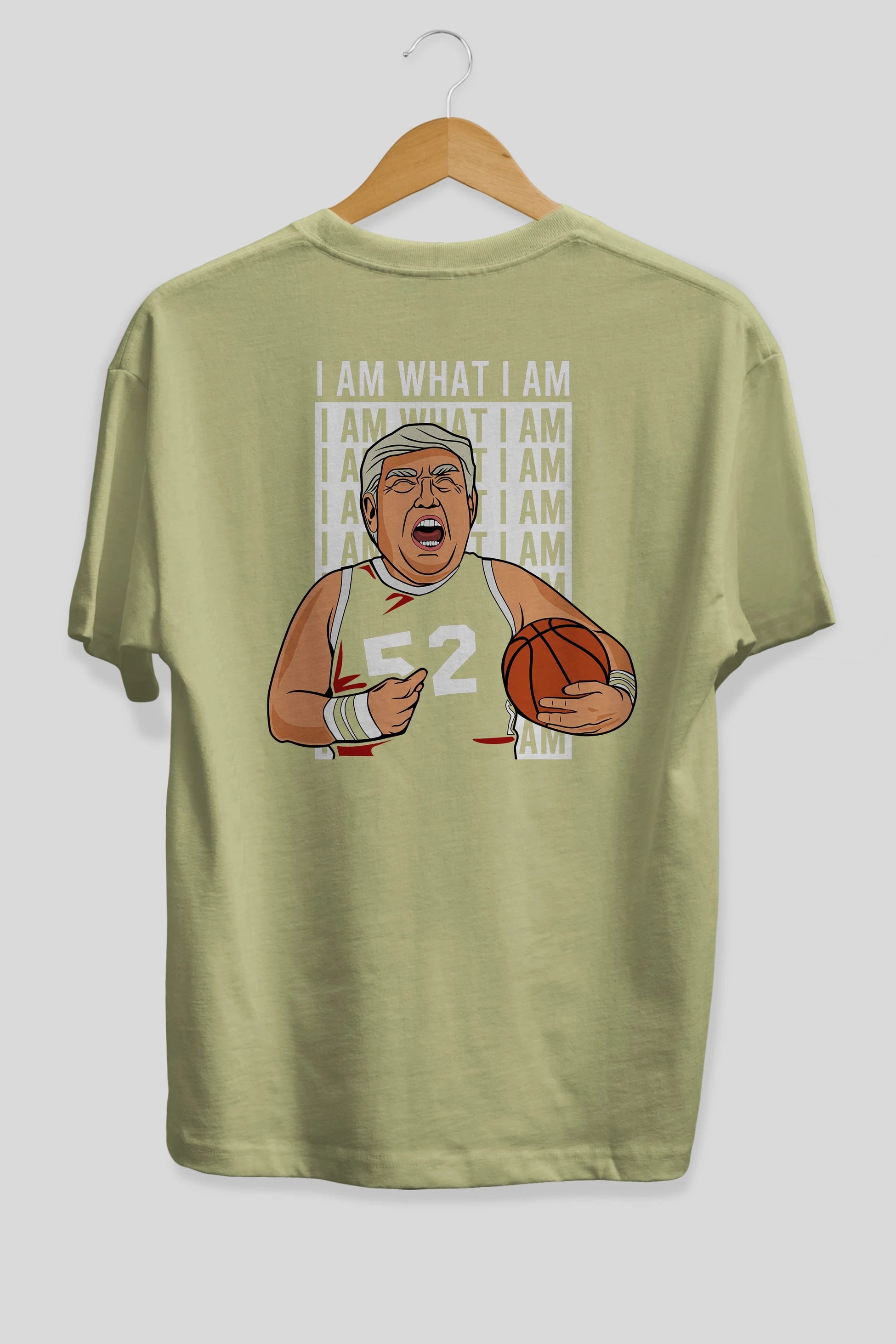 Trump Basketball Arka Baskılı Oversize t-shirt Erkek Kadın Unisex %100 Pamuk tişort