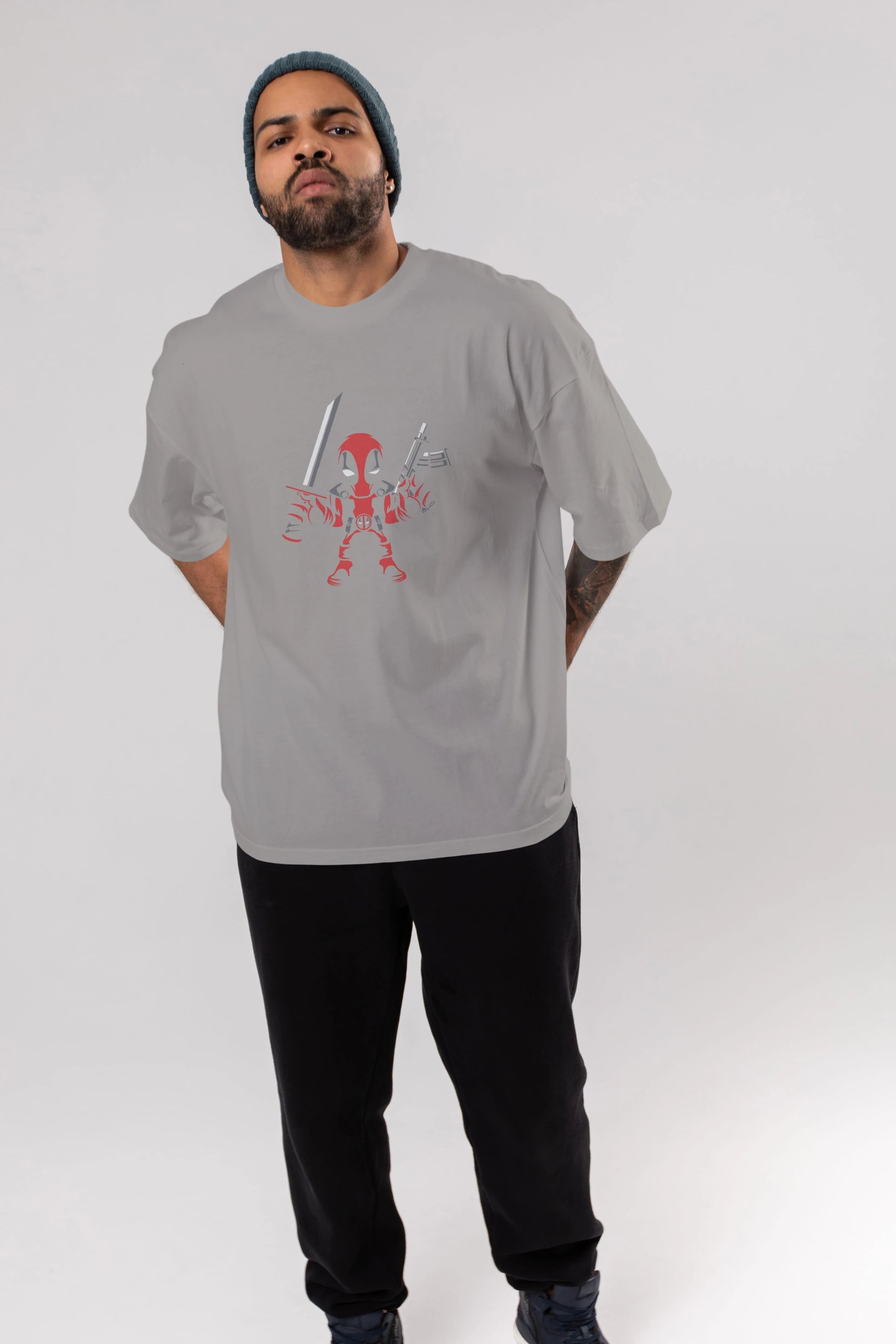 Deadpool (11) Ön Baskılı Oversize t-shirt Erkek Kadın Unisex %100 Pamuk Bisiklet Yaka tişort