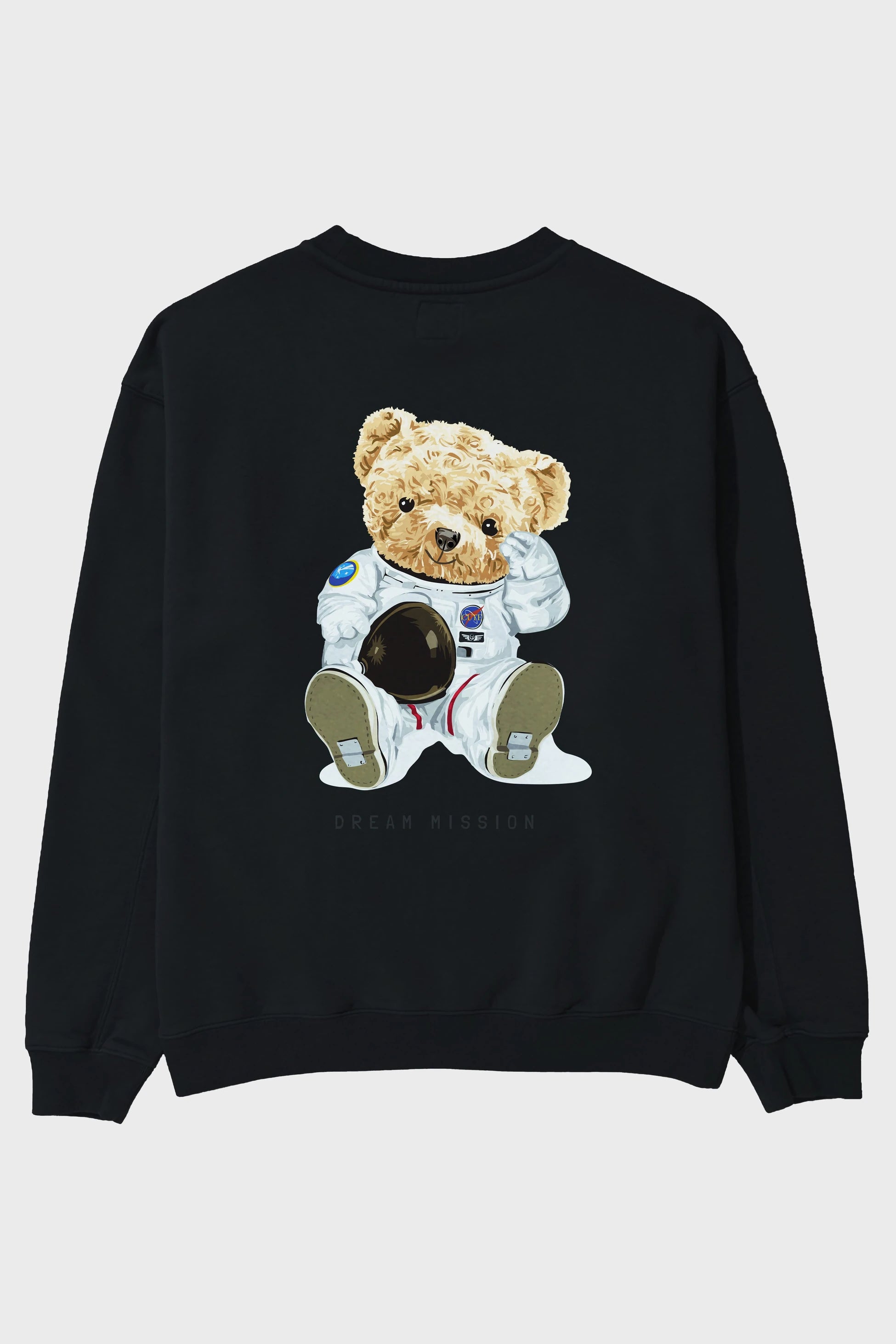 Teddy Bear Asrtonot Arka Baskılı Oversize Sweatshirt Erkek Kadın Unisex