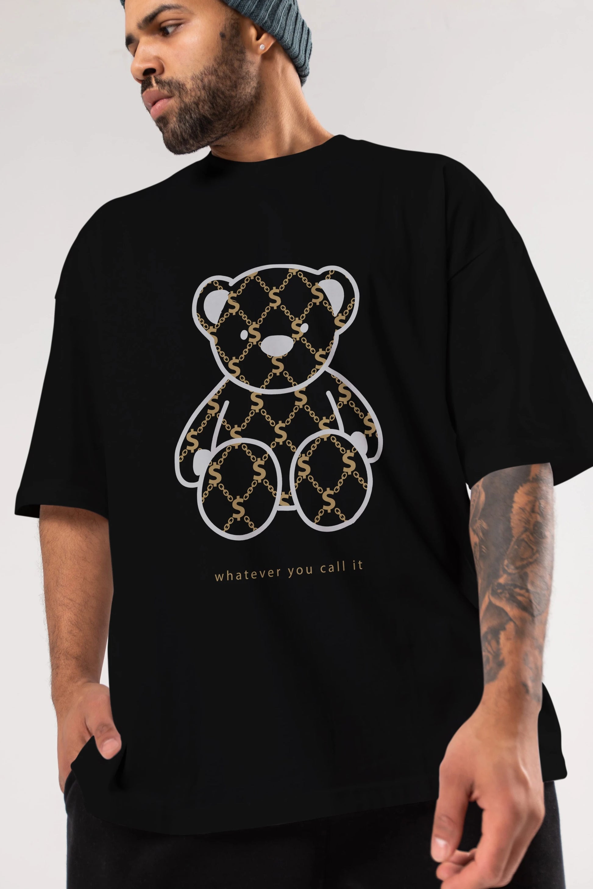Whatever you Bear Ön Baskılı Oversize t-shirt Erkek Kadın Unisex