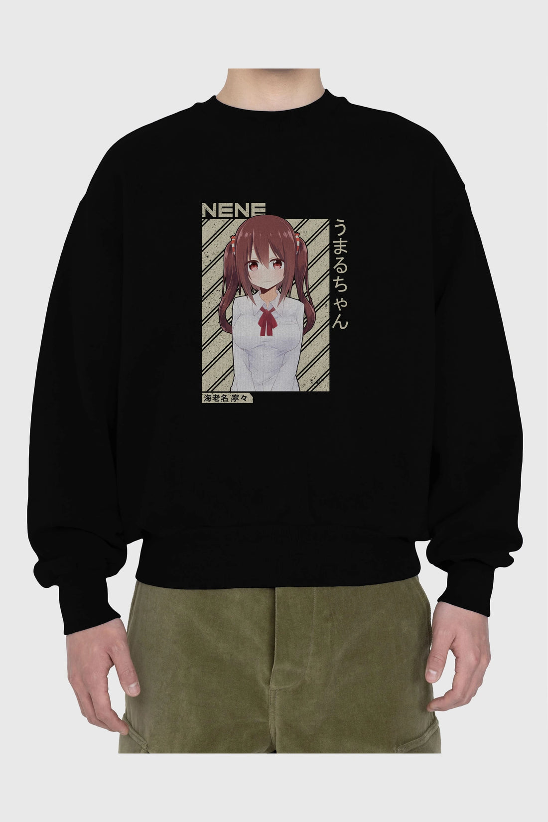 Nene Ebina 1 Anime Ön Baskılı Oversize Sweatshirt Erkek Kadın Unisex