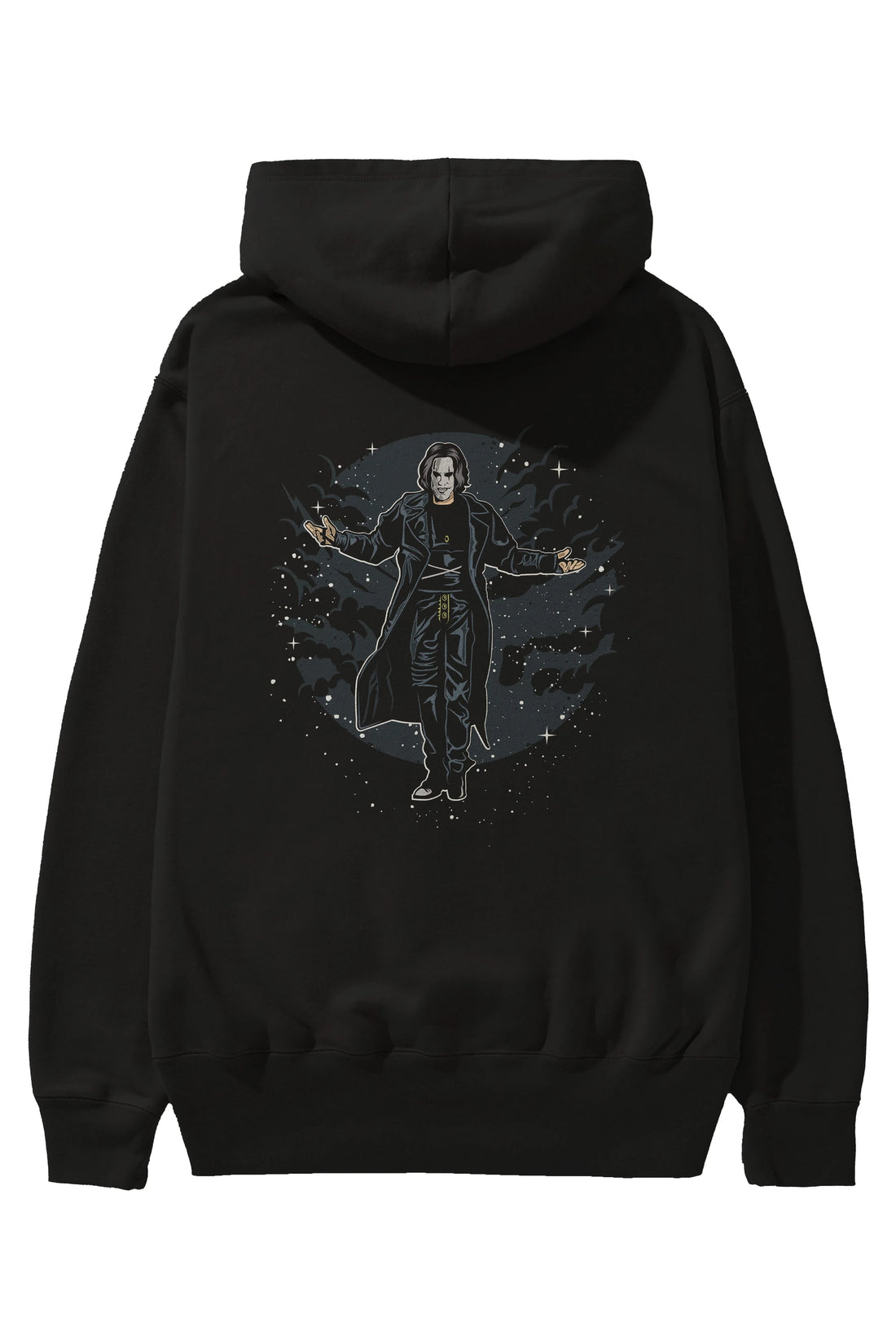 The Crow Arka Baskılı Hoodie Oversize Kapüşonlu Sweatshirt Erkek Kadın Unisex