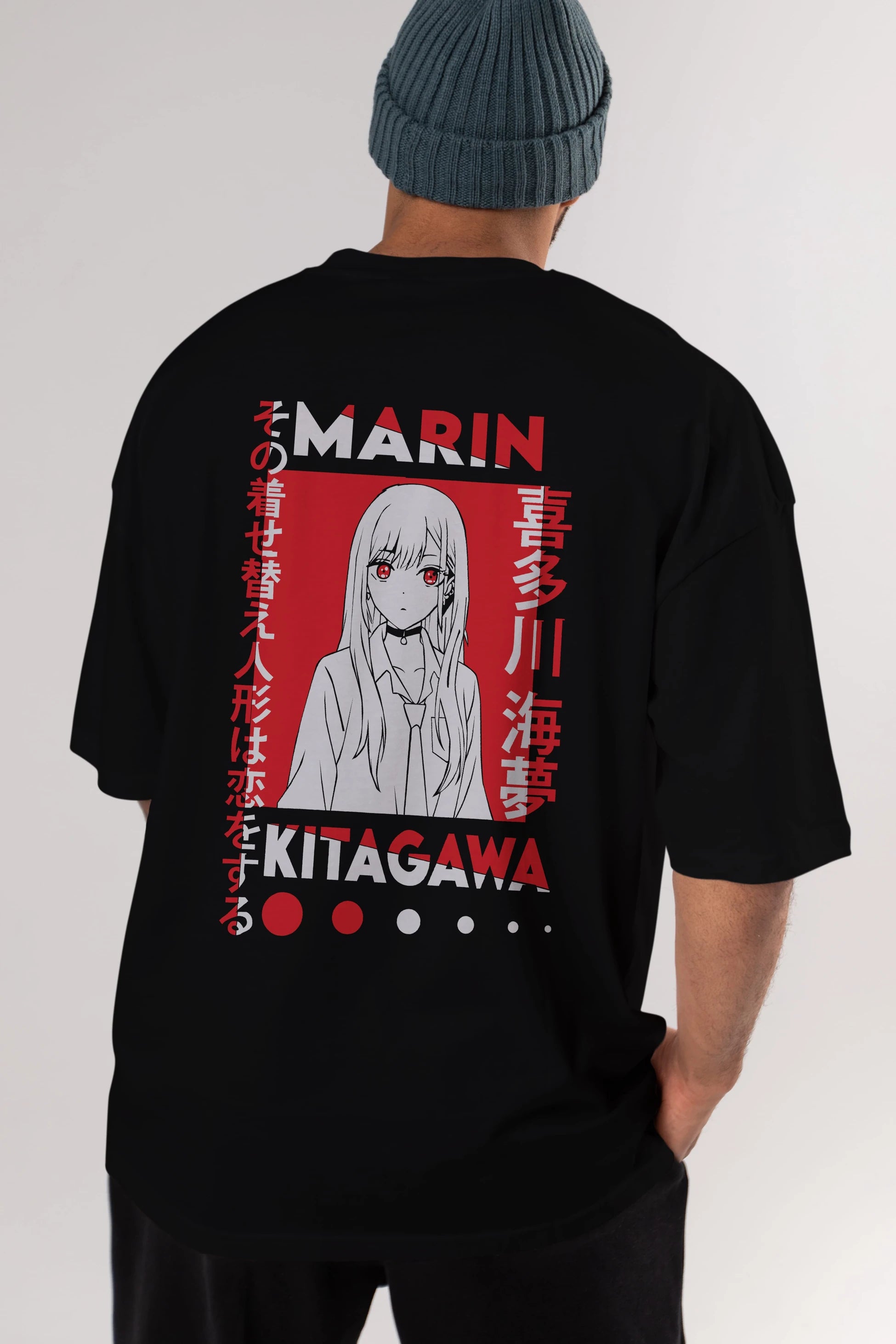MARIN KITAGAWA Anime Arka Baskılı Oversize t-shirt Erkek Kadın Unisex