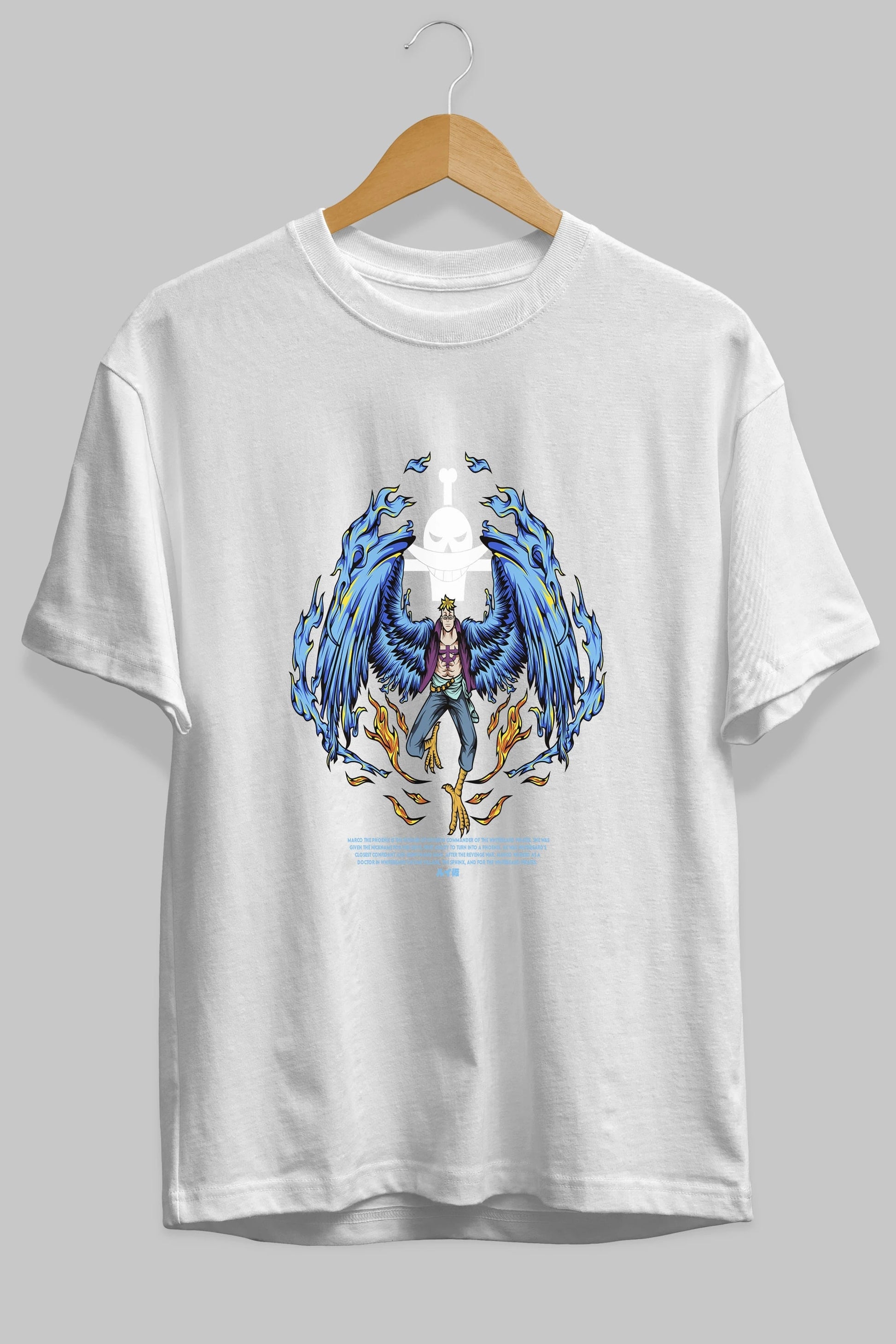 Marco Anime Ön Baskılı Oversize t-shirt %100 pamuk Erkek Kadın Unisex