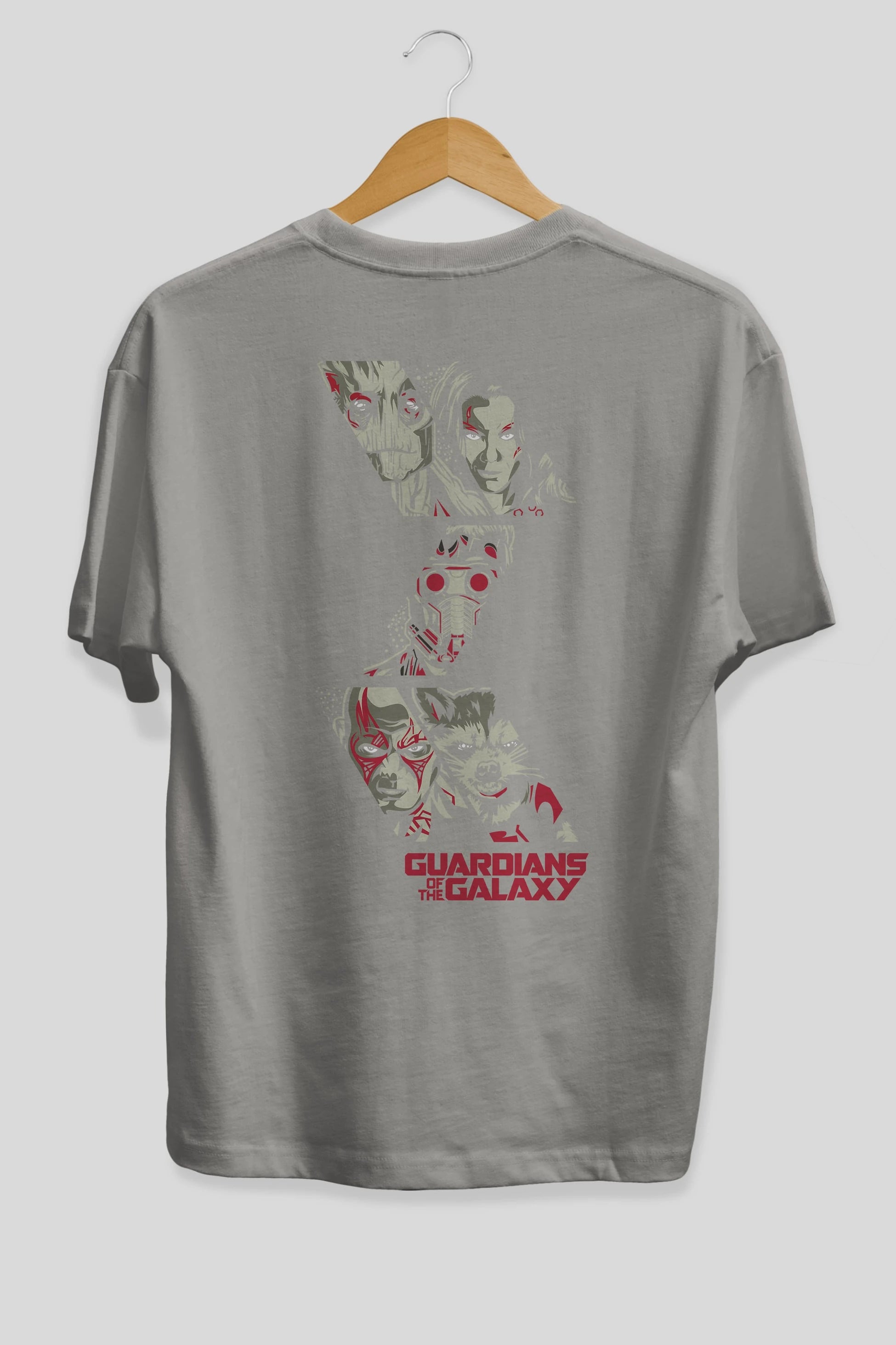 Guardians of The Galaxy (2) Arka Baskılı Oversize t-shirt Erkek Kadın Unisex %100 Pamuk Bisiklet Yaka tişort