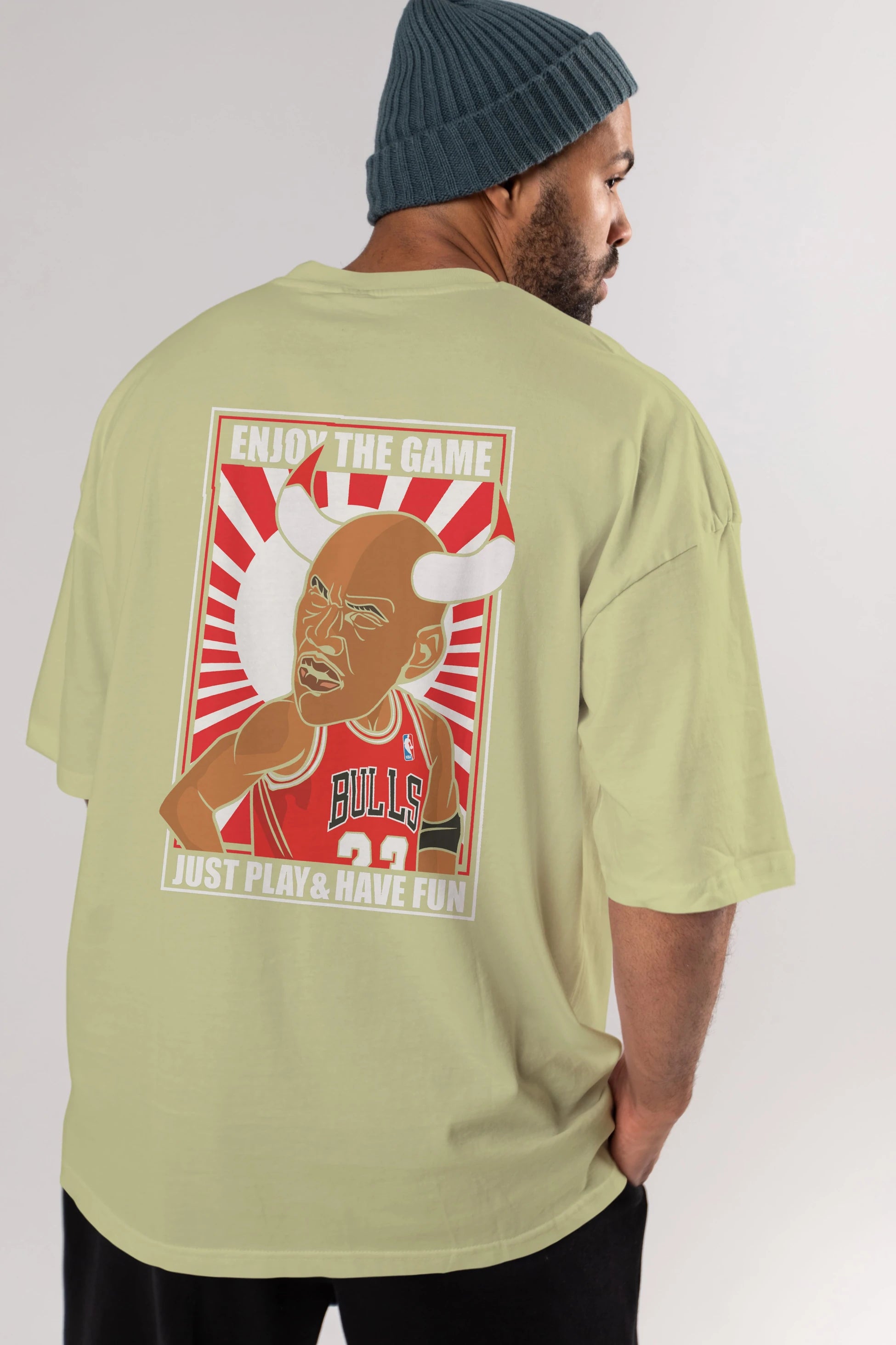 Michael Jordan Arka Baskılı Oversize t-shirt Erkek Kadın Unisex %100 Pamuk tişort