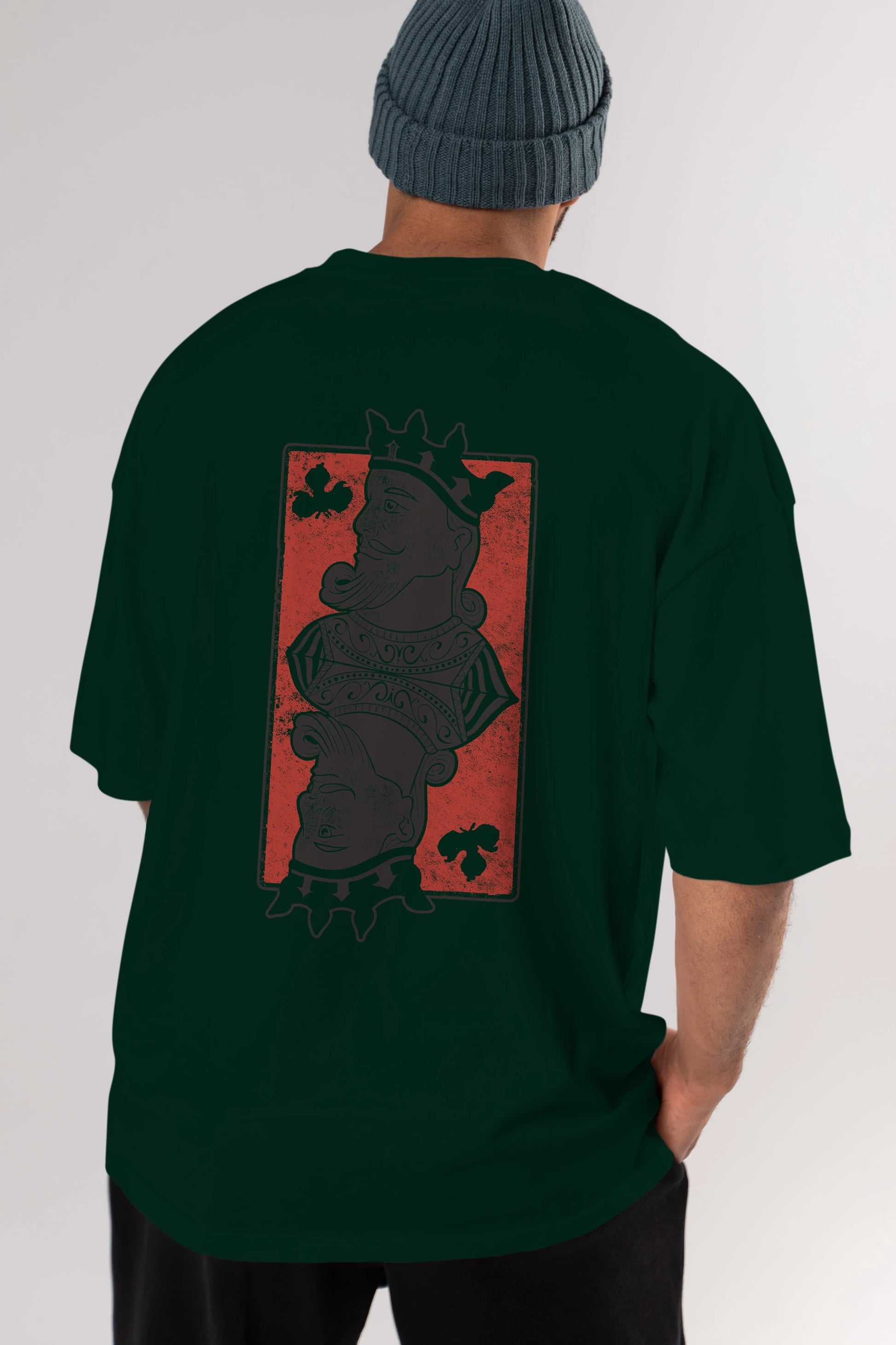 King Streetwear Arka Baskılı Oversize t-shirt Erkek Kadın Unisex