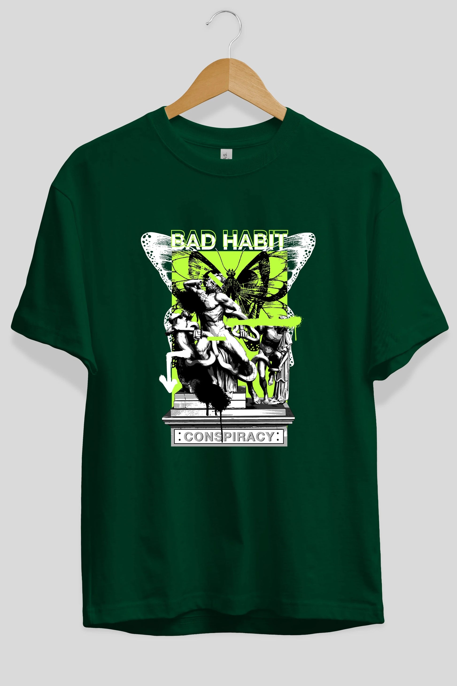 Bad Habit Ön Baskılı Oversize t-shirt Erkek Kadın Unisex