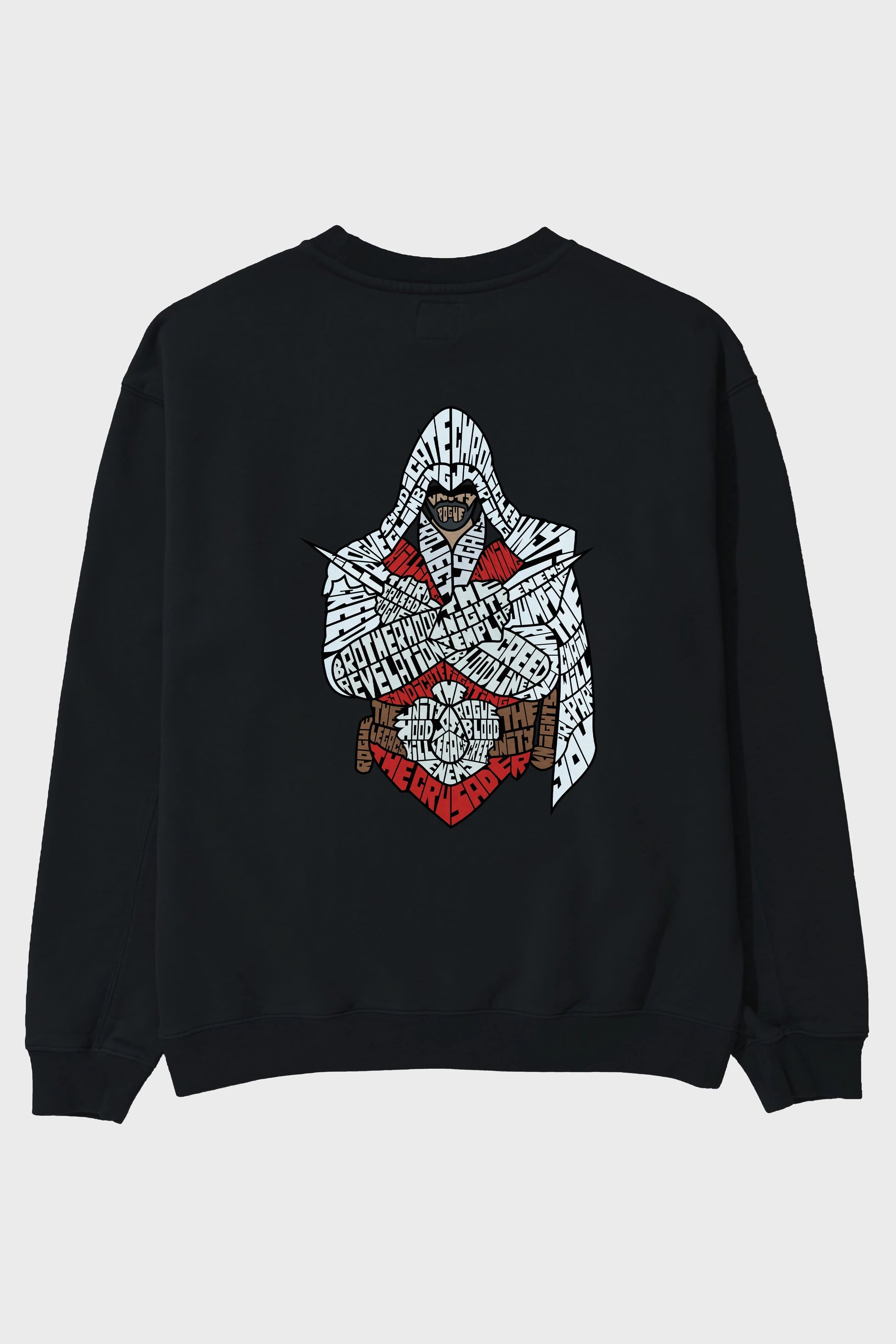 Assassins Arka Baskılı Oversize Sweatshirt Erkek Kadın Unisex