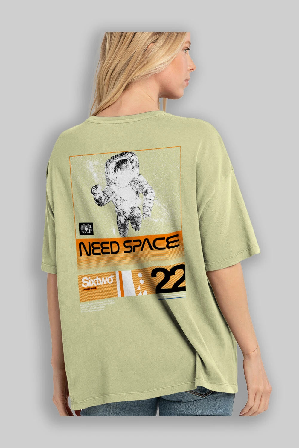 Need Space Arka Baskılı Oversize t-shirt Erkek Kadın Unisex