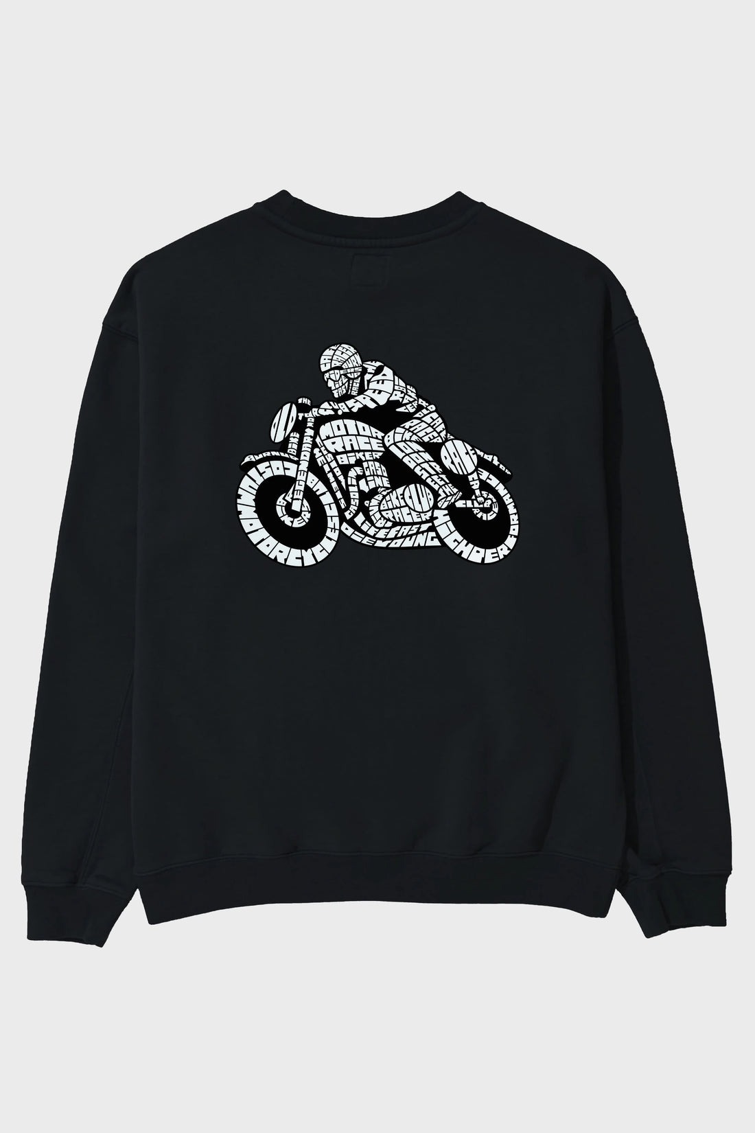 Caferacer Arka Baskılı Oversize Sweatshirt Erkek Kadın Unisex