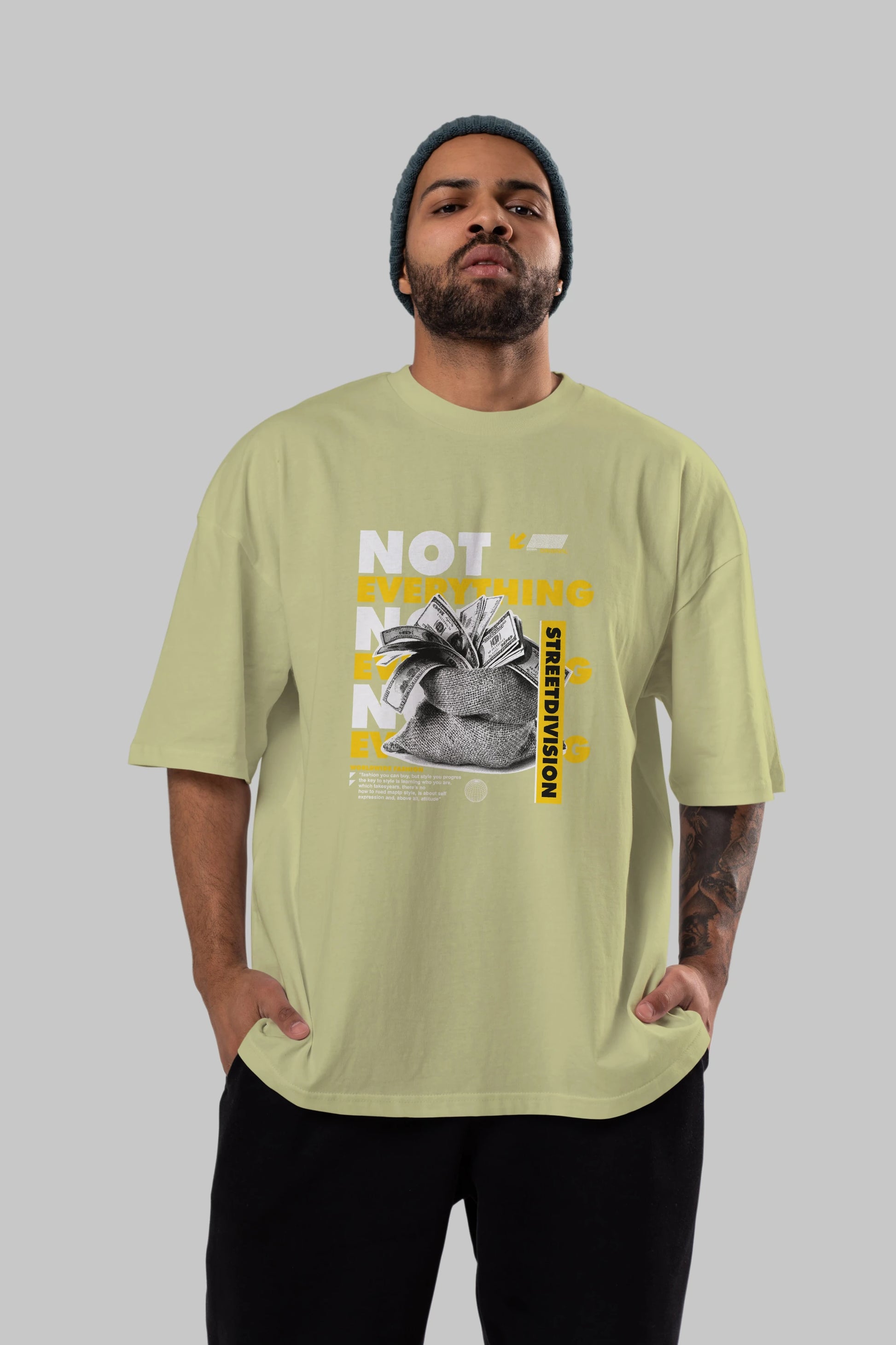 Not Everything Ön Baskılı Oversize t-shirt Erkek Kadın Unisex