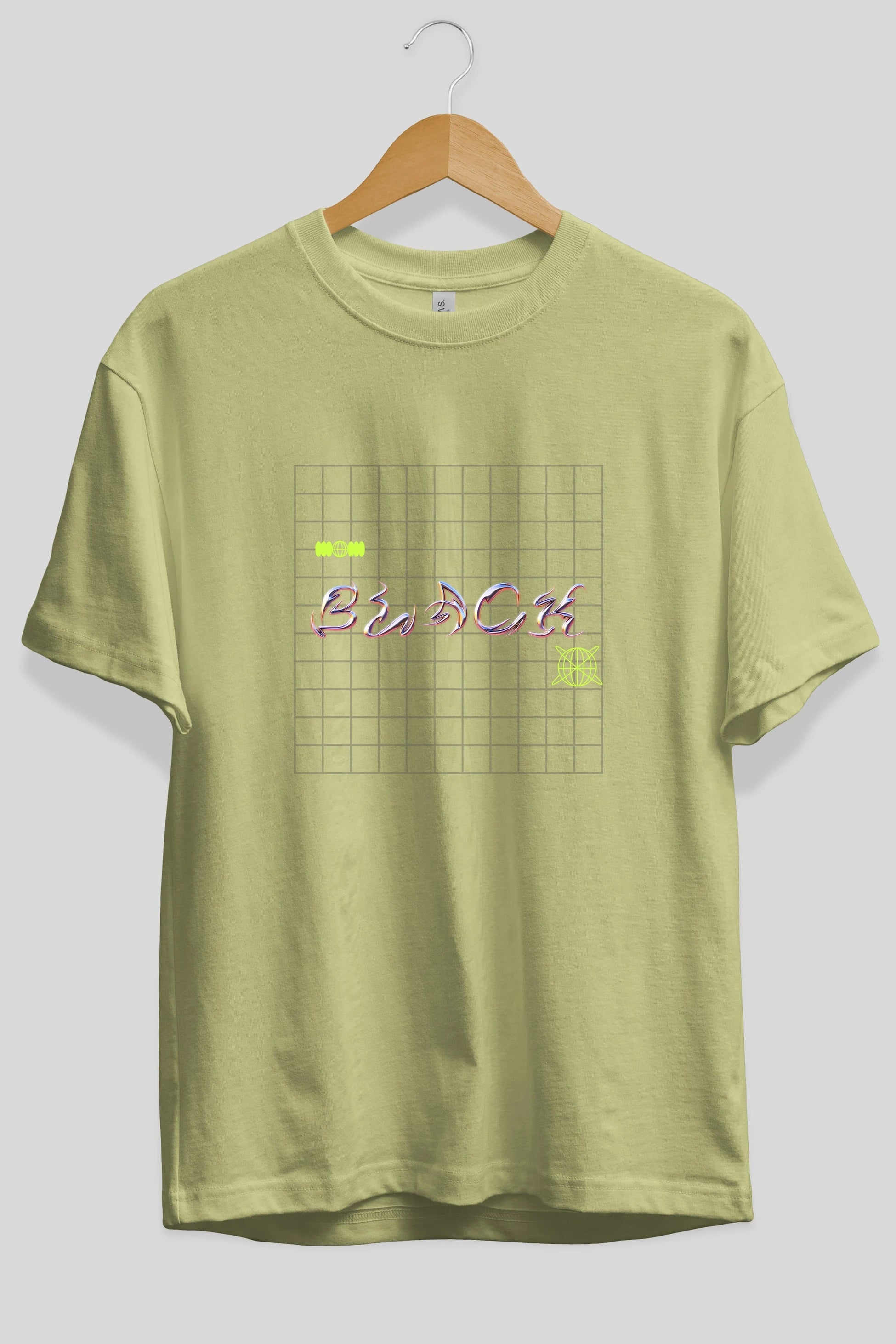 Black Yazılı Ön Baskılı Oversize t-shirt Erkek Kadın Unisex