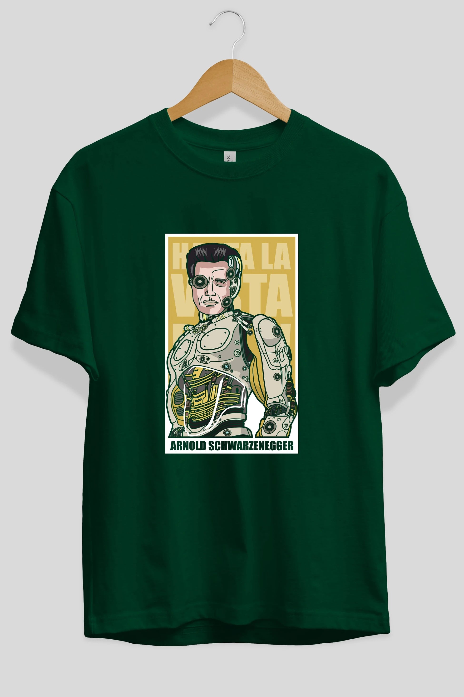 Arnold Robot Human Ön Baskılı Oversize t-shirt Erkek Kadın Unisex %100 Pamuk tişort