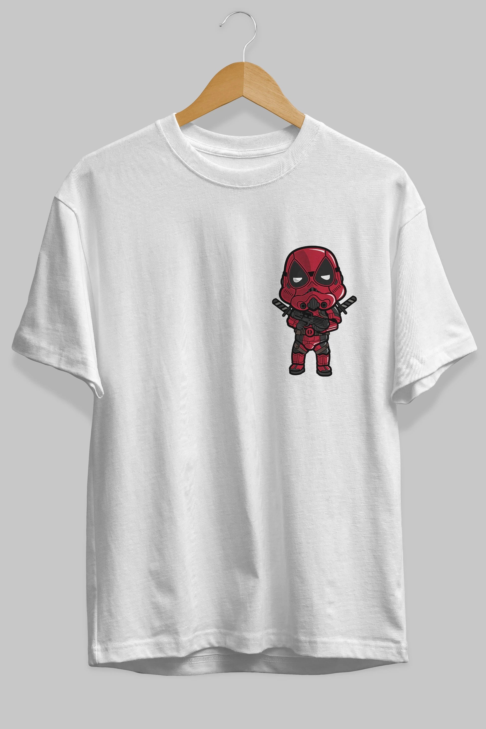 Deadpool (22) Ön Sol Baskılı Oversize t-shirt Erkek Kadın Unisex %100 Pamuk Bisiklet Yaka tişort