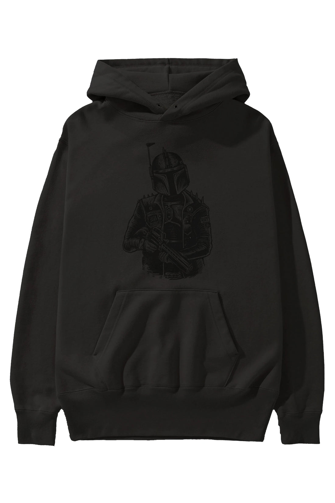 Boba Punk Ön Baskılı Hoodie Oversize Kapüşonlu Sweatshirt Erkek Kadın Unisex