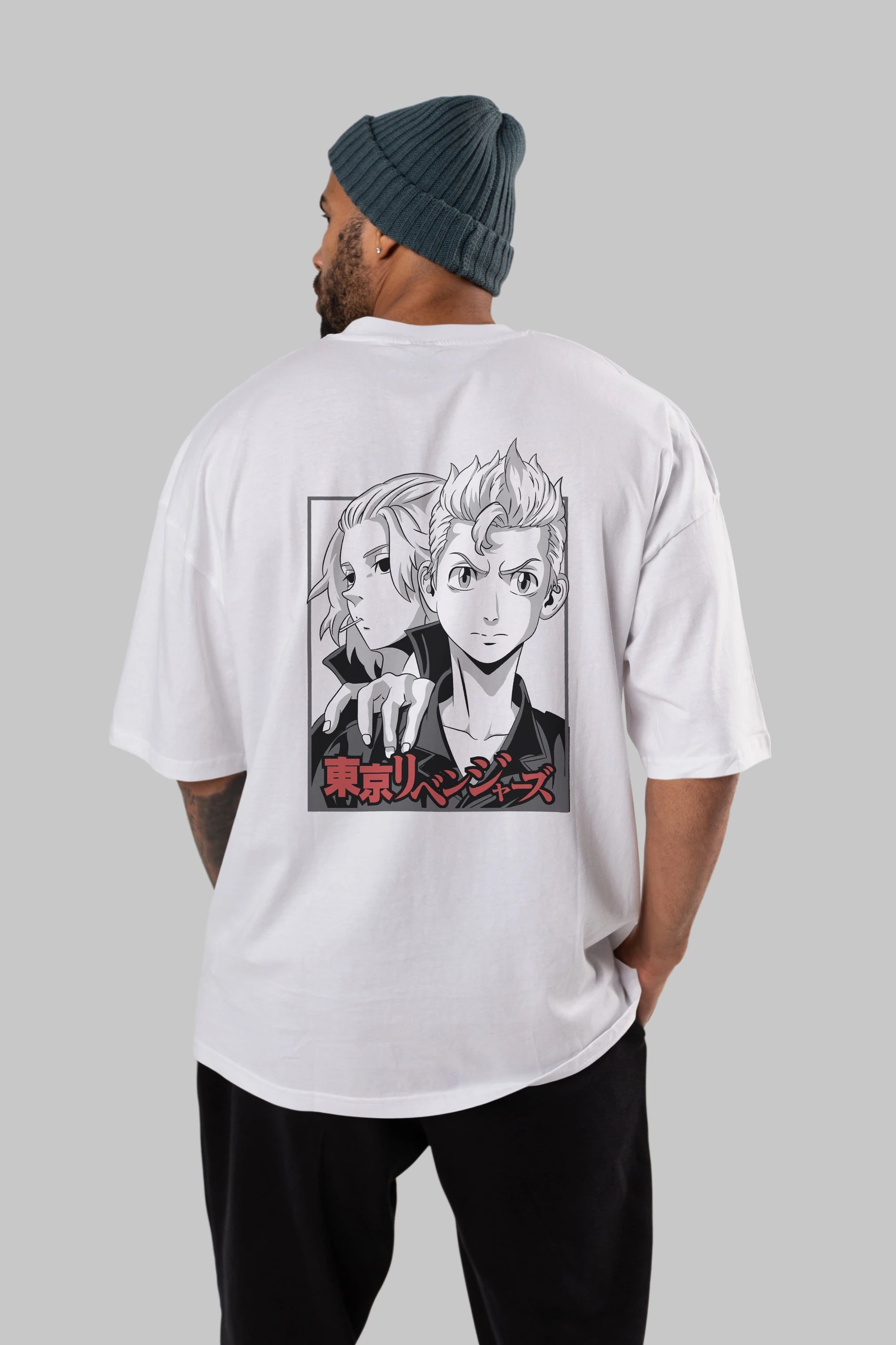 TOKYO REVENGERS Anime Arka Baskılı Oversize t-shirt Erkek Kadın Unisex