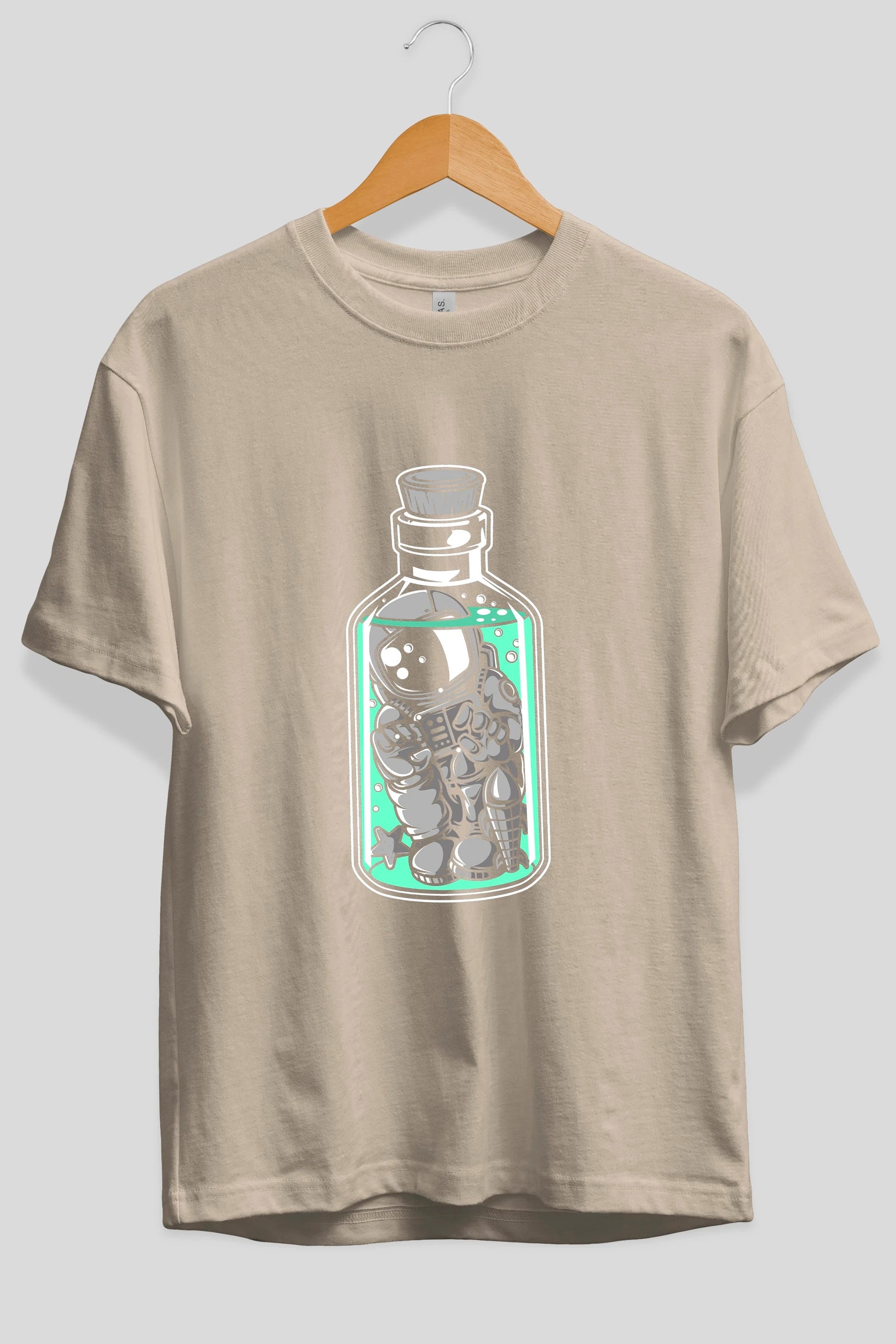 Astronaut in The Bottle Ön Baskılı Oversize t-shirt Erkek Kadın Unisex