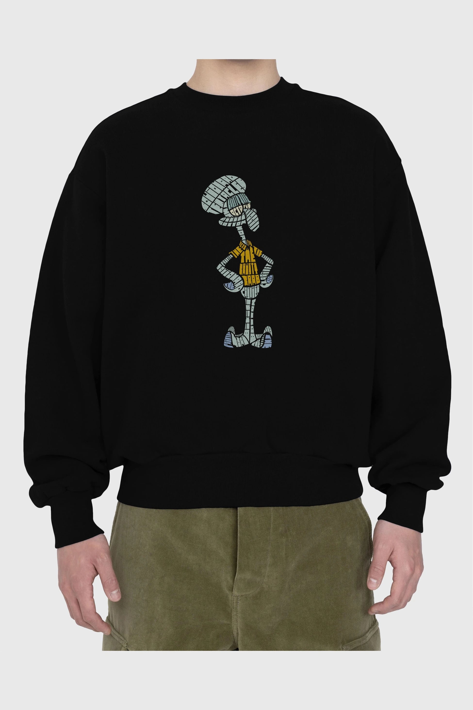 Squidward Ön Baskılı Oversize Sweatshirt Erkek Kadın Unisex