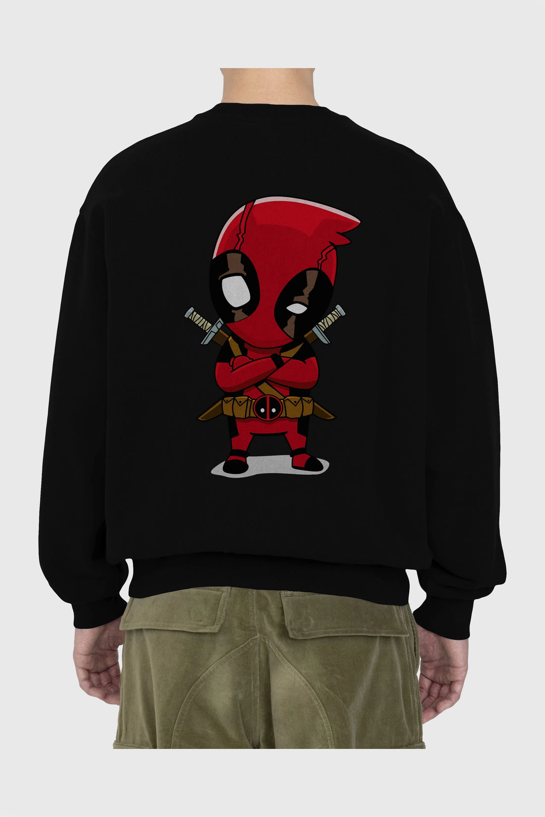 Deadpool (19) Arka Baskılı Oversize Sweatshirt Erkek Kadın Unisex
