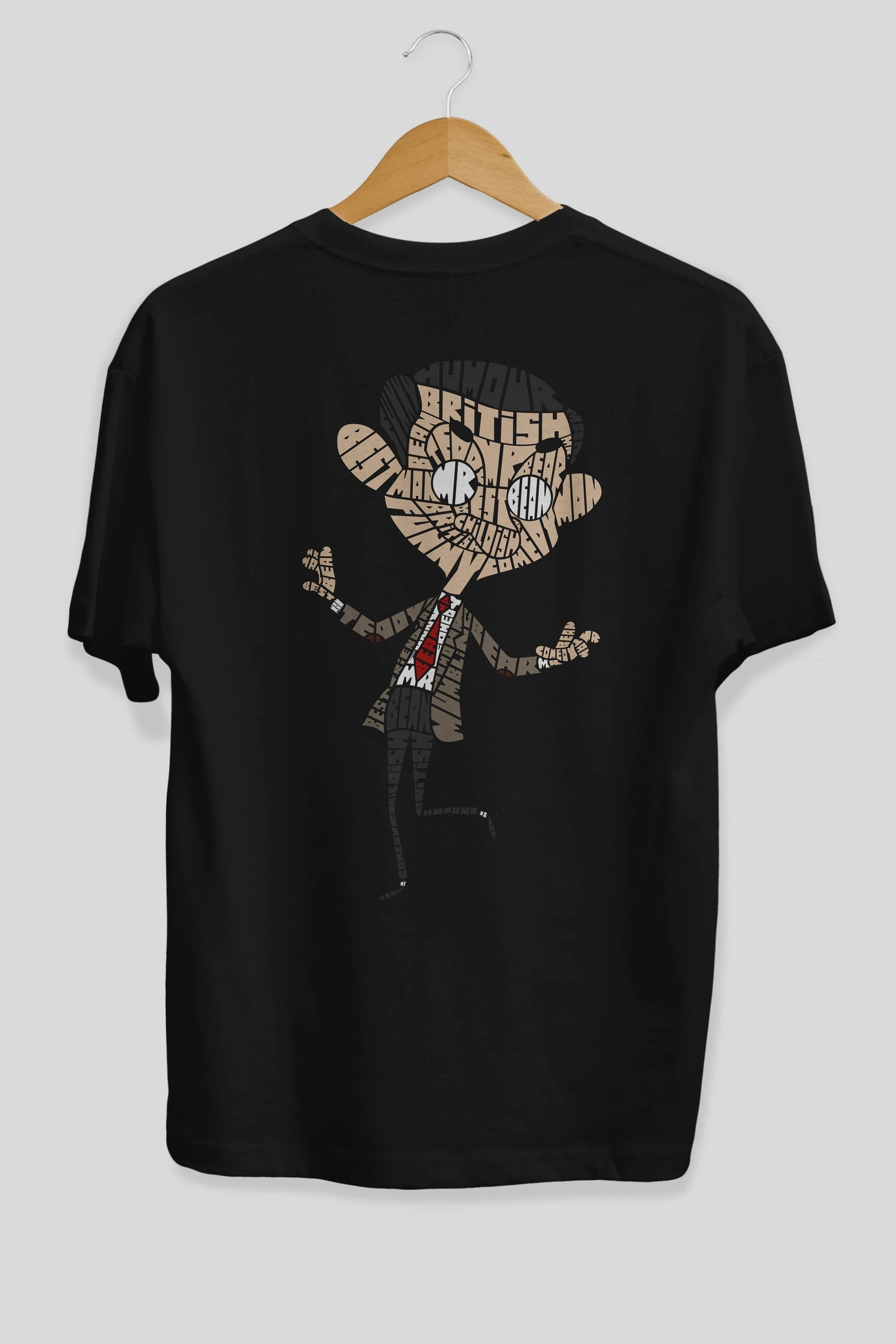 Mr Bean Arka Baskılı Oversize t-shirt %100 pamuk Erkek Kadın Unisex