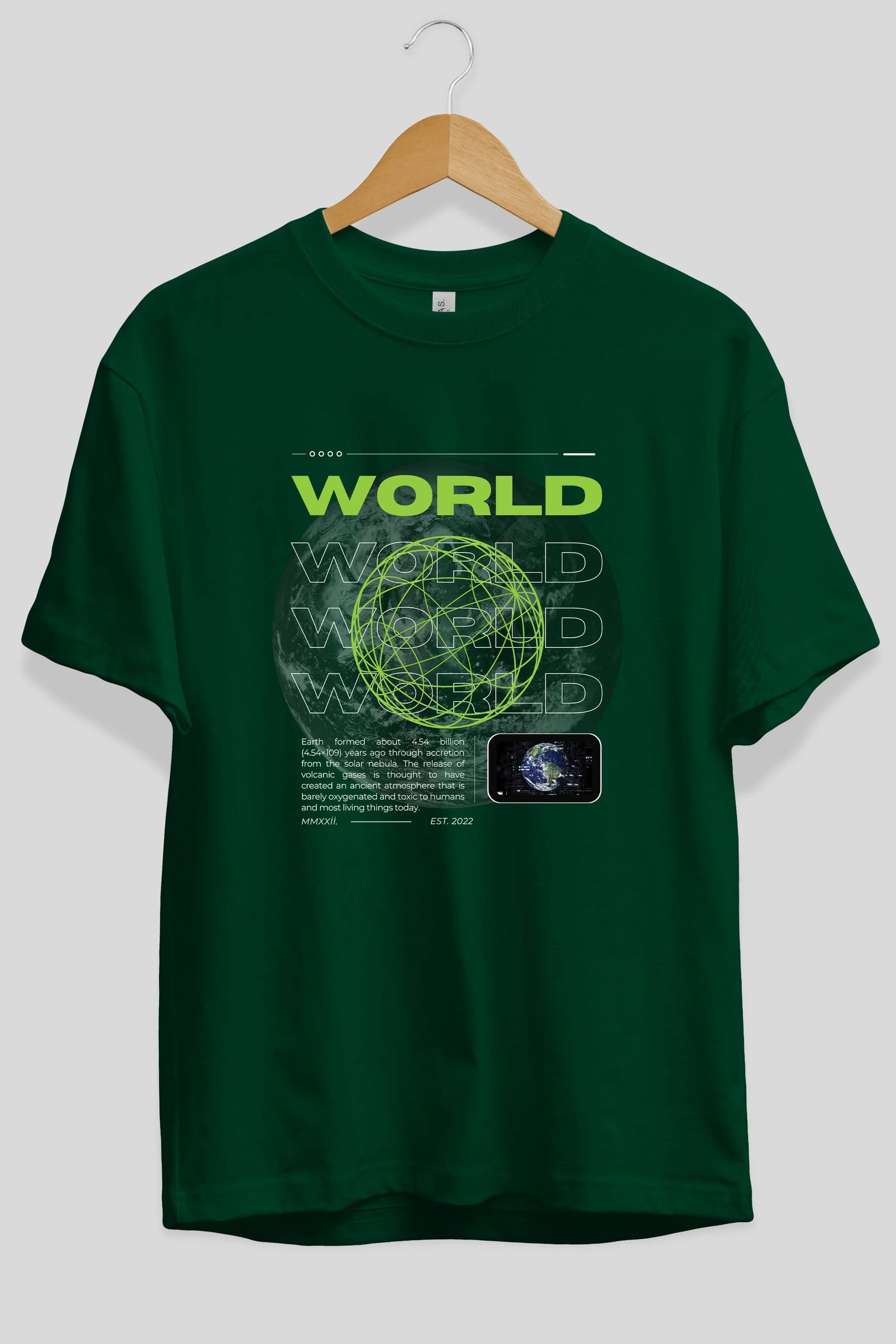 World Streetwear Ön Baskılı Oversize t-shirt Erkek Kadın Unisex