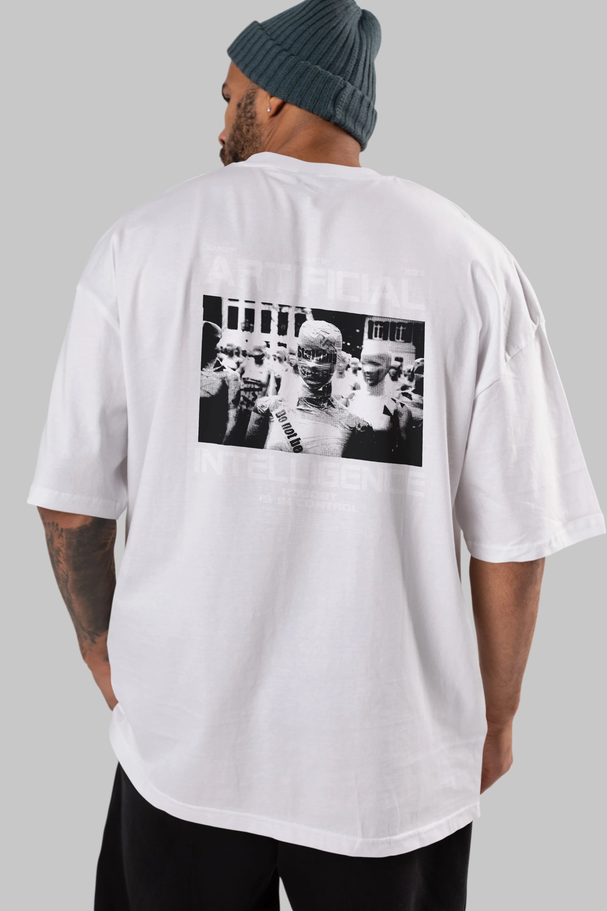 Artificial Intelligence Arka Baskılı Oversize t-shirt Erkek Kadın Unisex