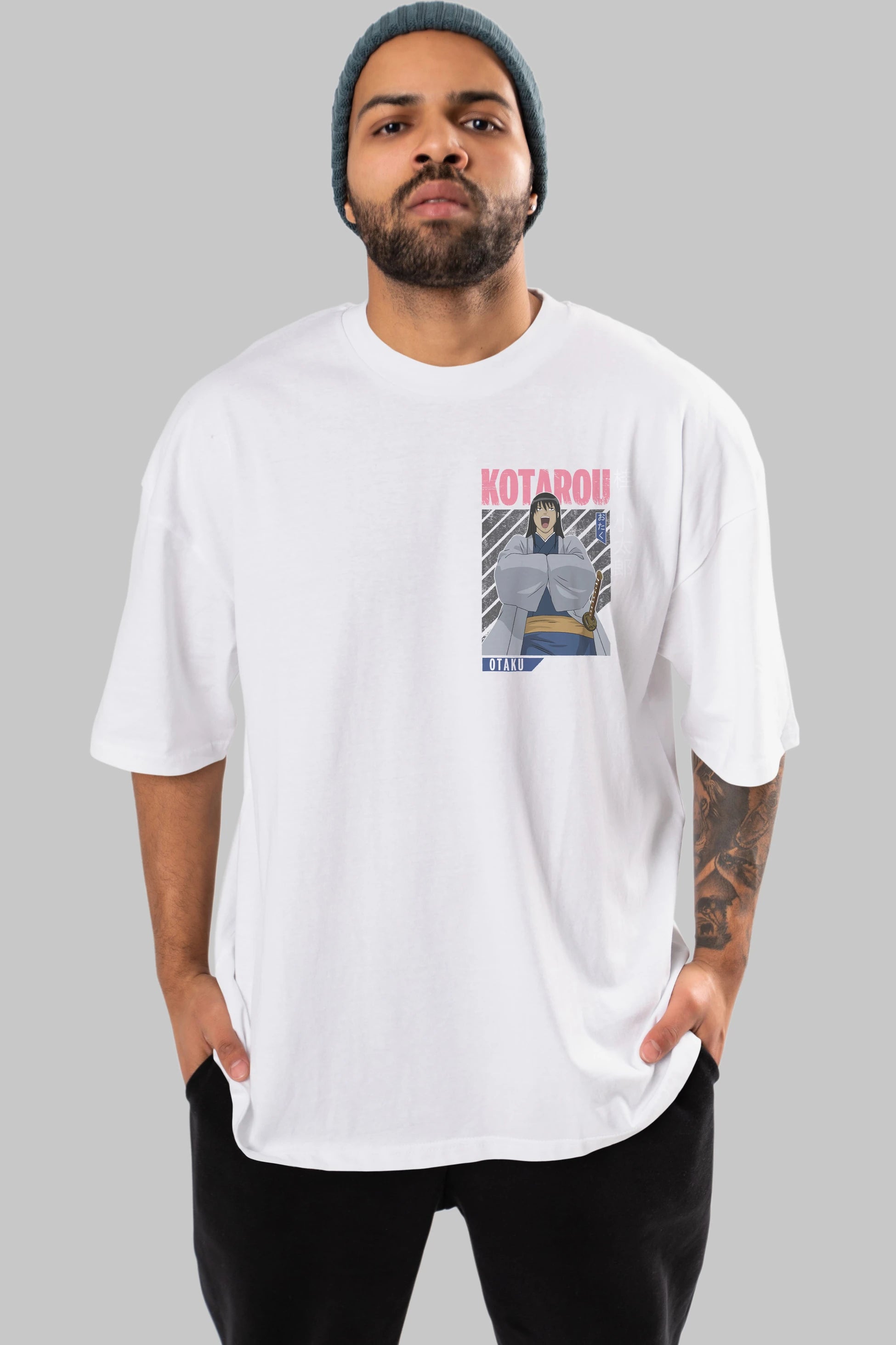 Kotarou Katsura GINTAMA 1 Ön Sol Baskılı Oversize t-shirt Erkek Kadın Unisex %100 Pamuk Bisiklet Yaka tişort