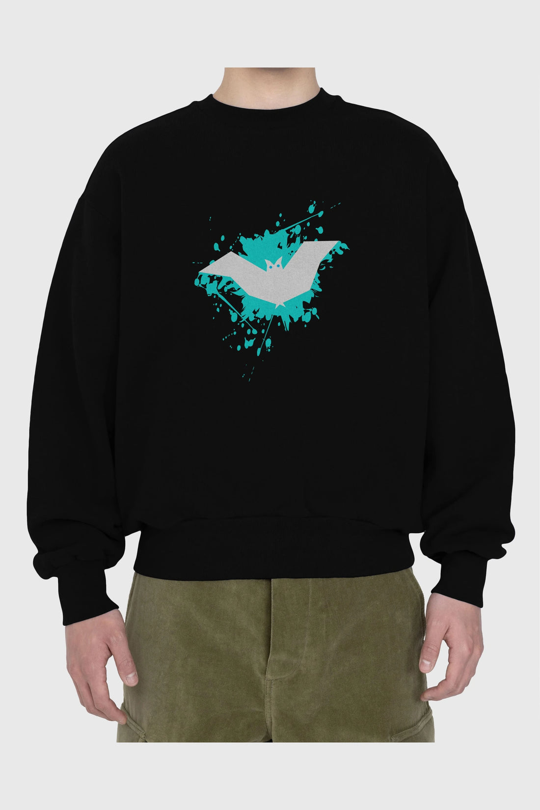 Halloween Ön Baskılı Oversize Sweatshirt Erkek Kadın Unisex