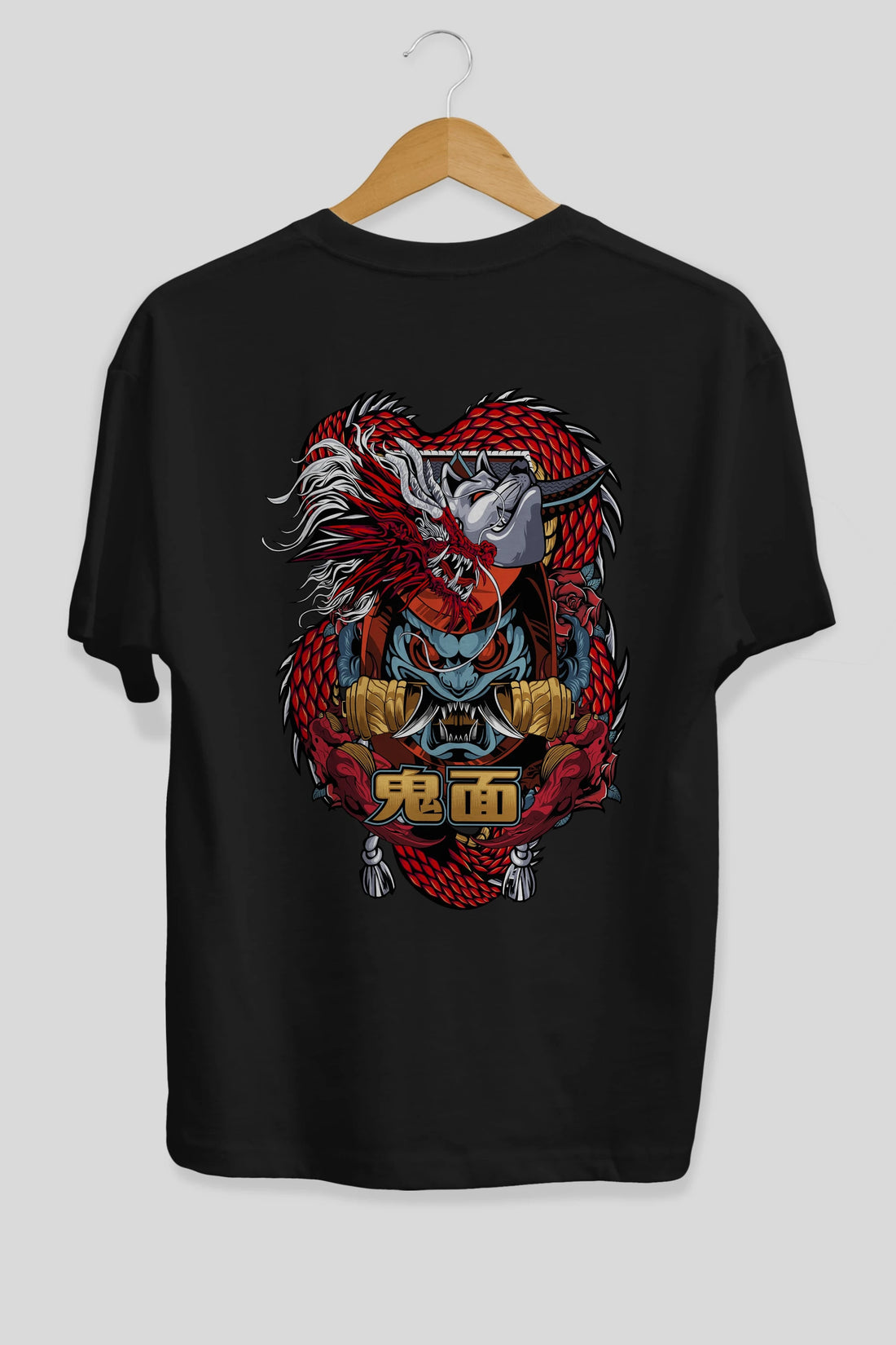 TRIBAL Anime Arka Baskılı Oversize t-shirt Erkek Kadın Unisex