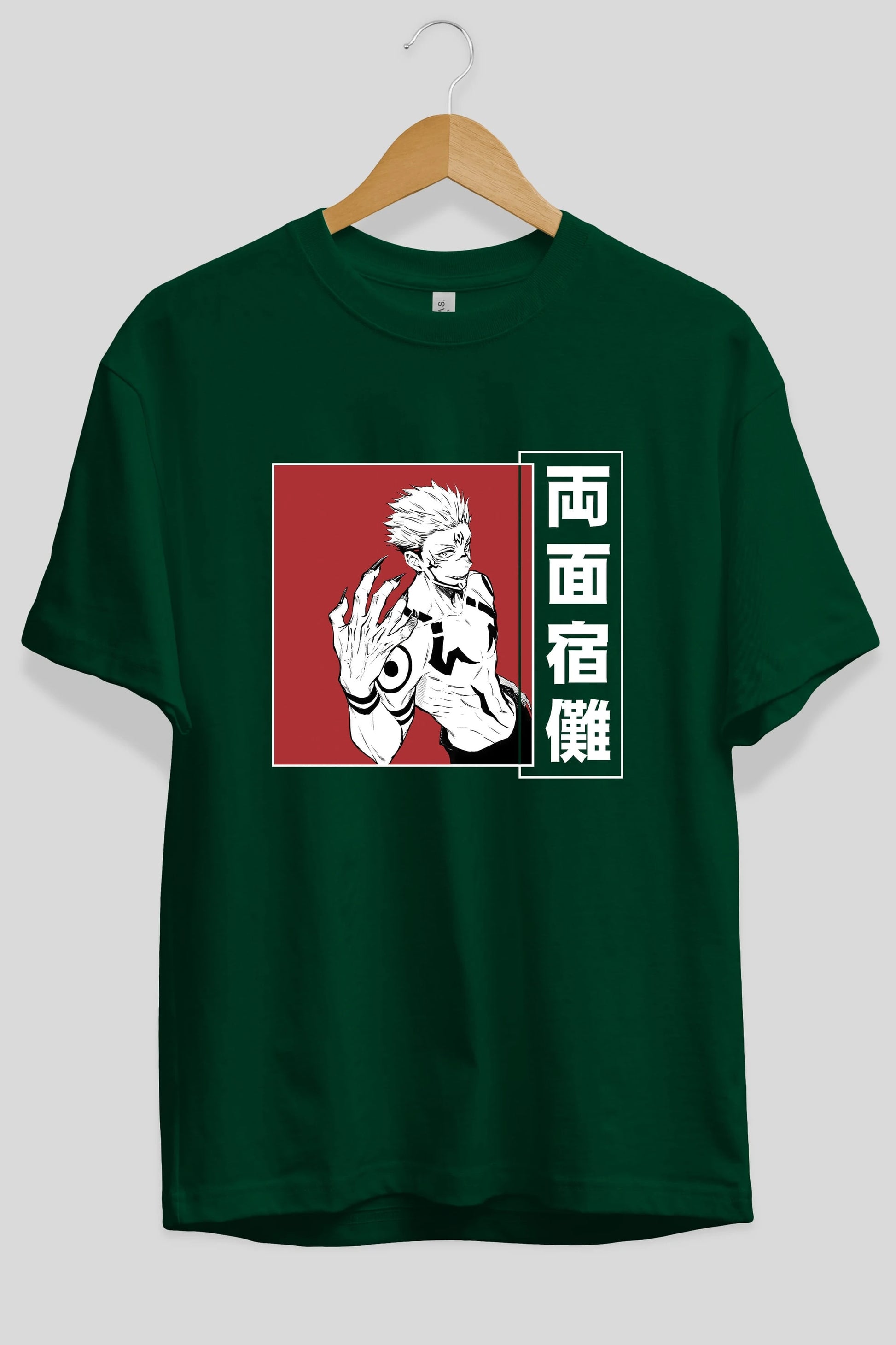 Sukuna Ryoumen 2 Anime Ön Baskılı Oversize t-shirt %100 pamuk Erkek Kadın Unisex
