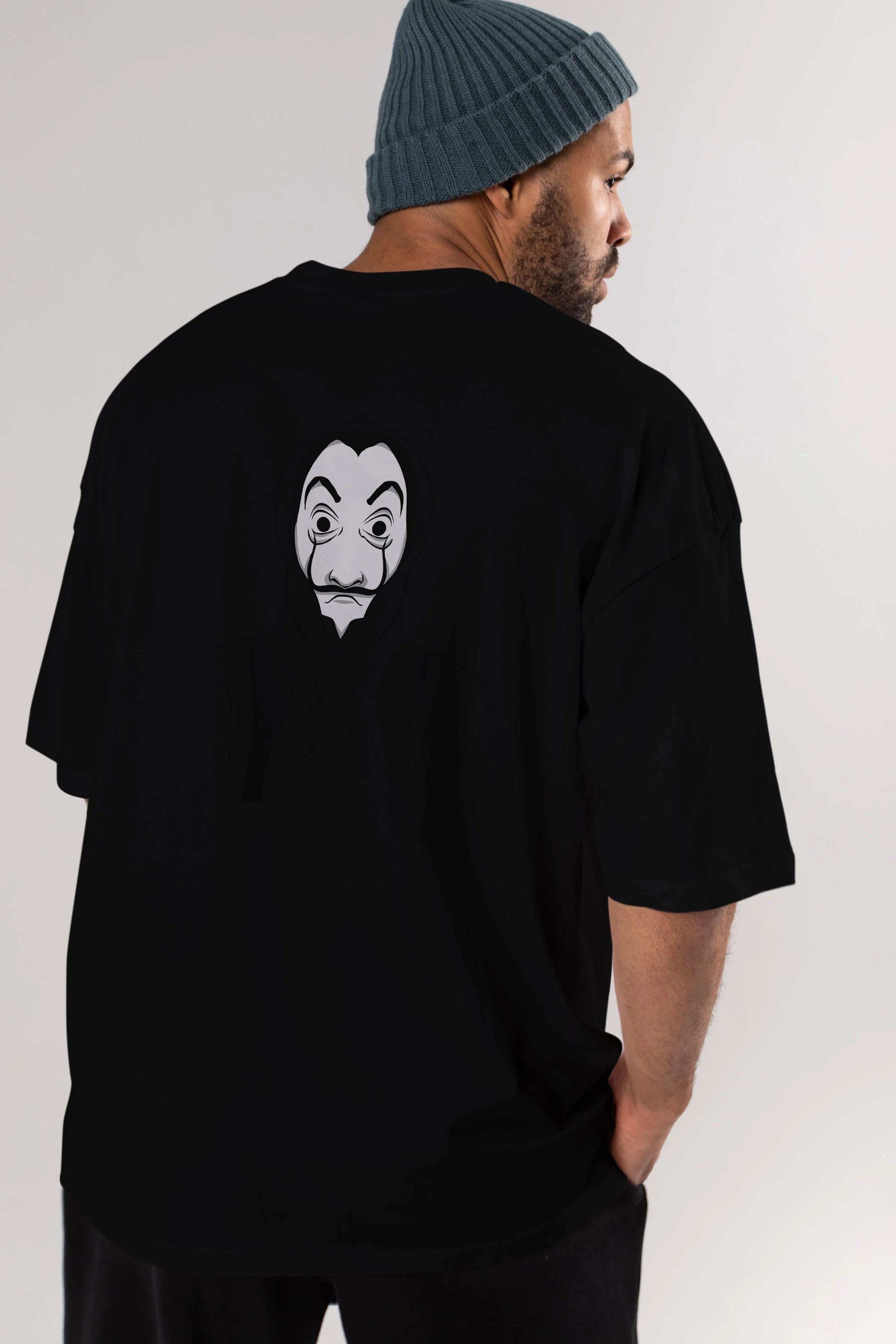 La Casa De Papel (7) Arka Baskılı Oversize t-shirt Erkek Kadın Unisex %100 Pamuk Bisiklet Yaka tişort