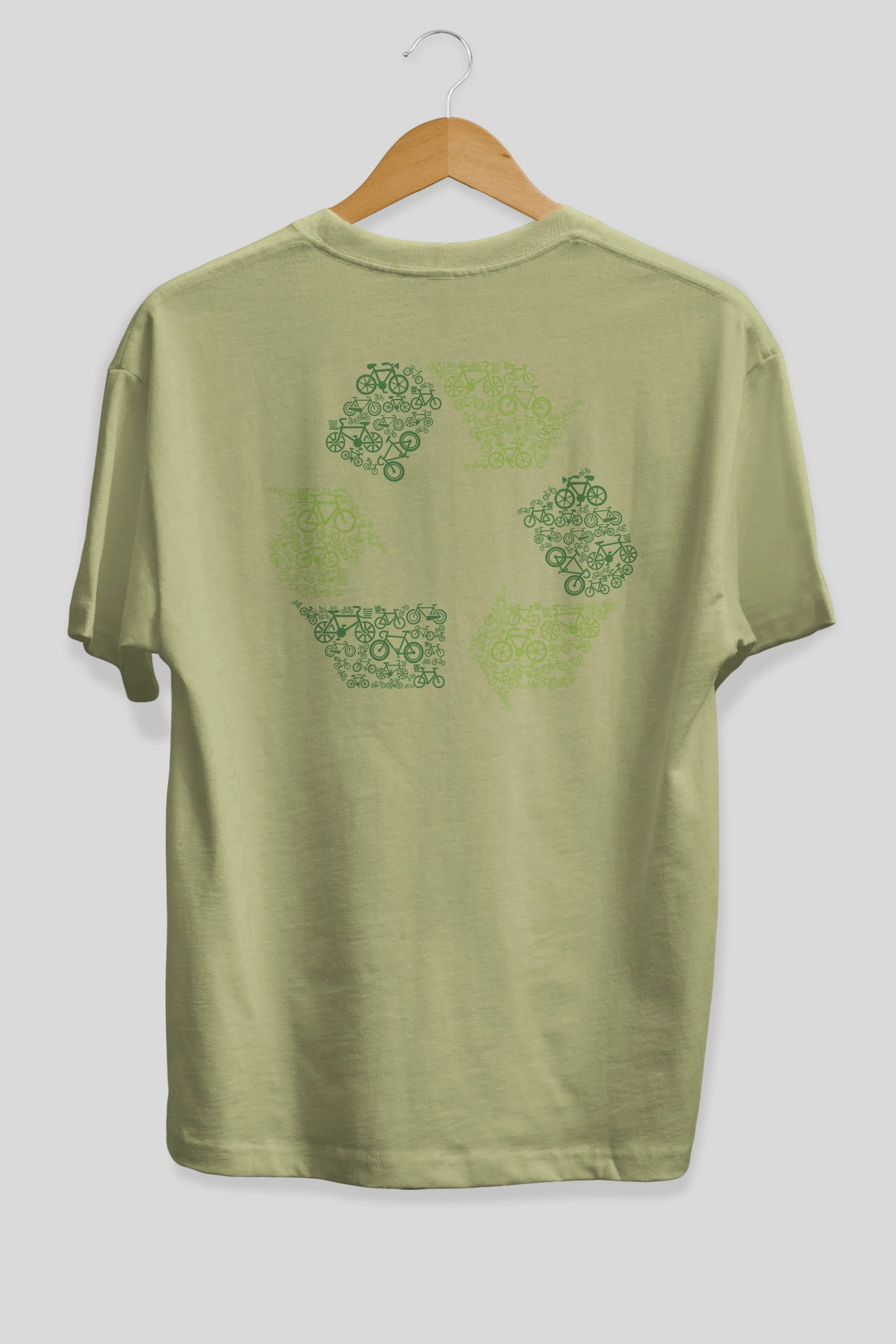 Recycling Arka Baskılı Oversize t-shirt %100 pamuk Erkek Kadın Unisex