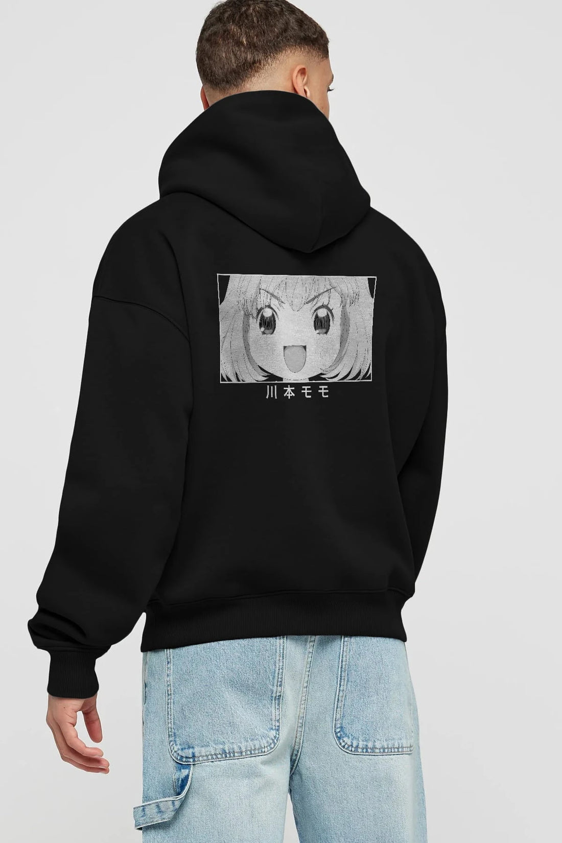 Momo Kawamoto 1 Anime Arka Baskılı Hoodie Oversize Kapüşonlu Sweatshirt Erkek Kadın Unisex