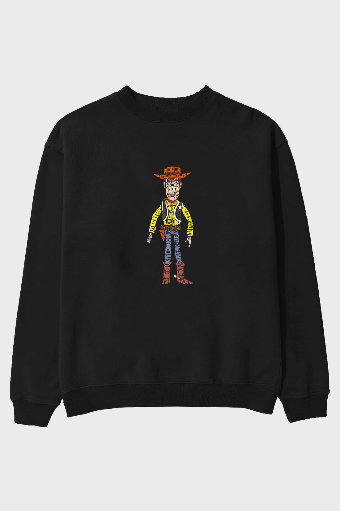 Woody Ön Baskılı Oversize Sweatshirt Erkek Kadın Unisex