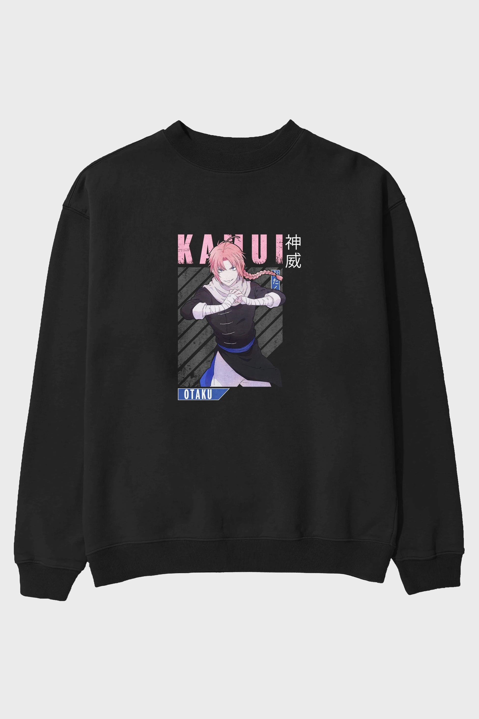 Kamui GINTAMA Anime Ön Baskılı Oversize Sweatshirt Erkek Kadın Unisex