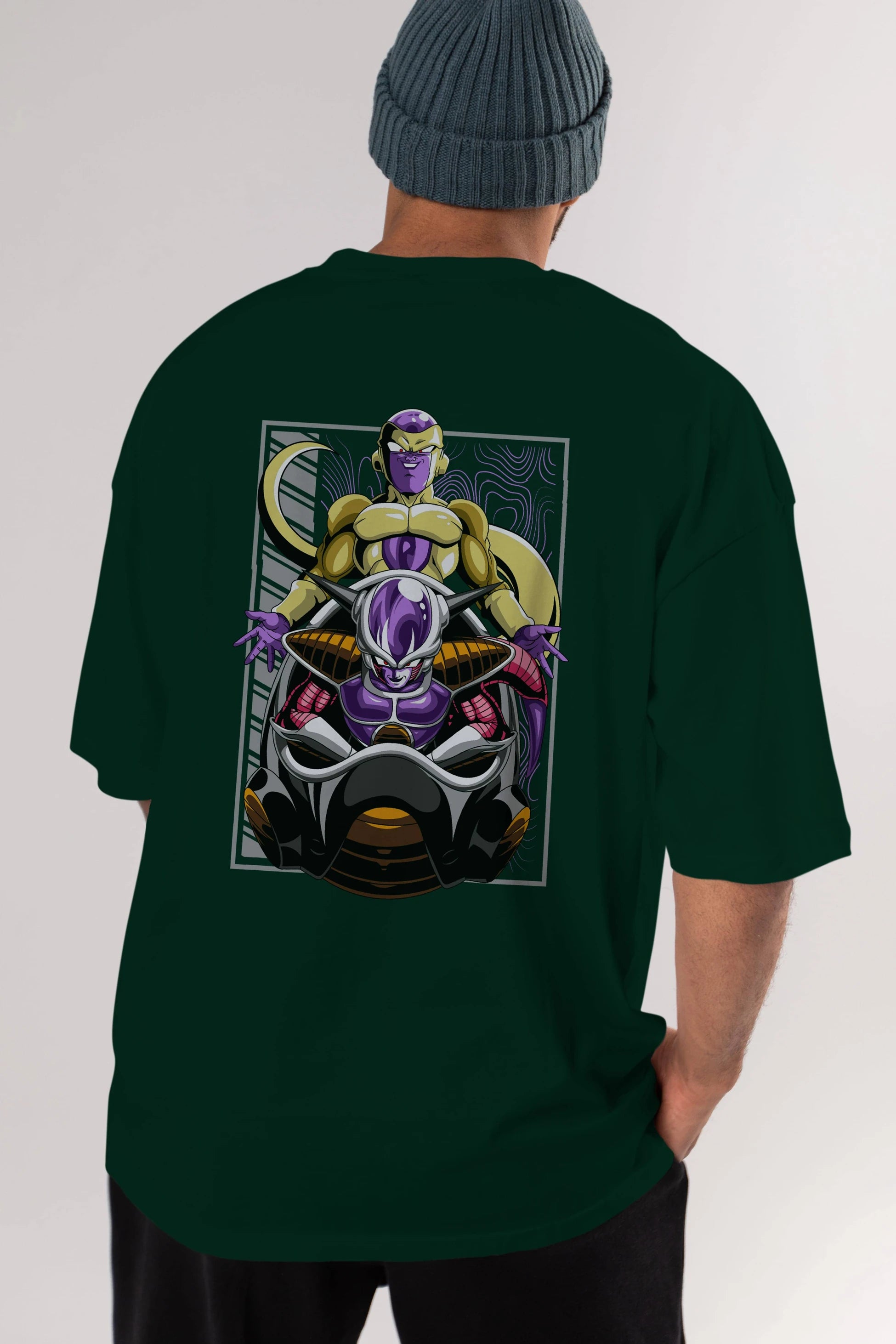 DragonBall Freezer Anime Arka Baskılı Oversize t-shirt Erkek Kadın Unisex
