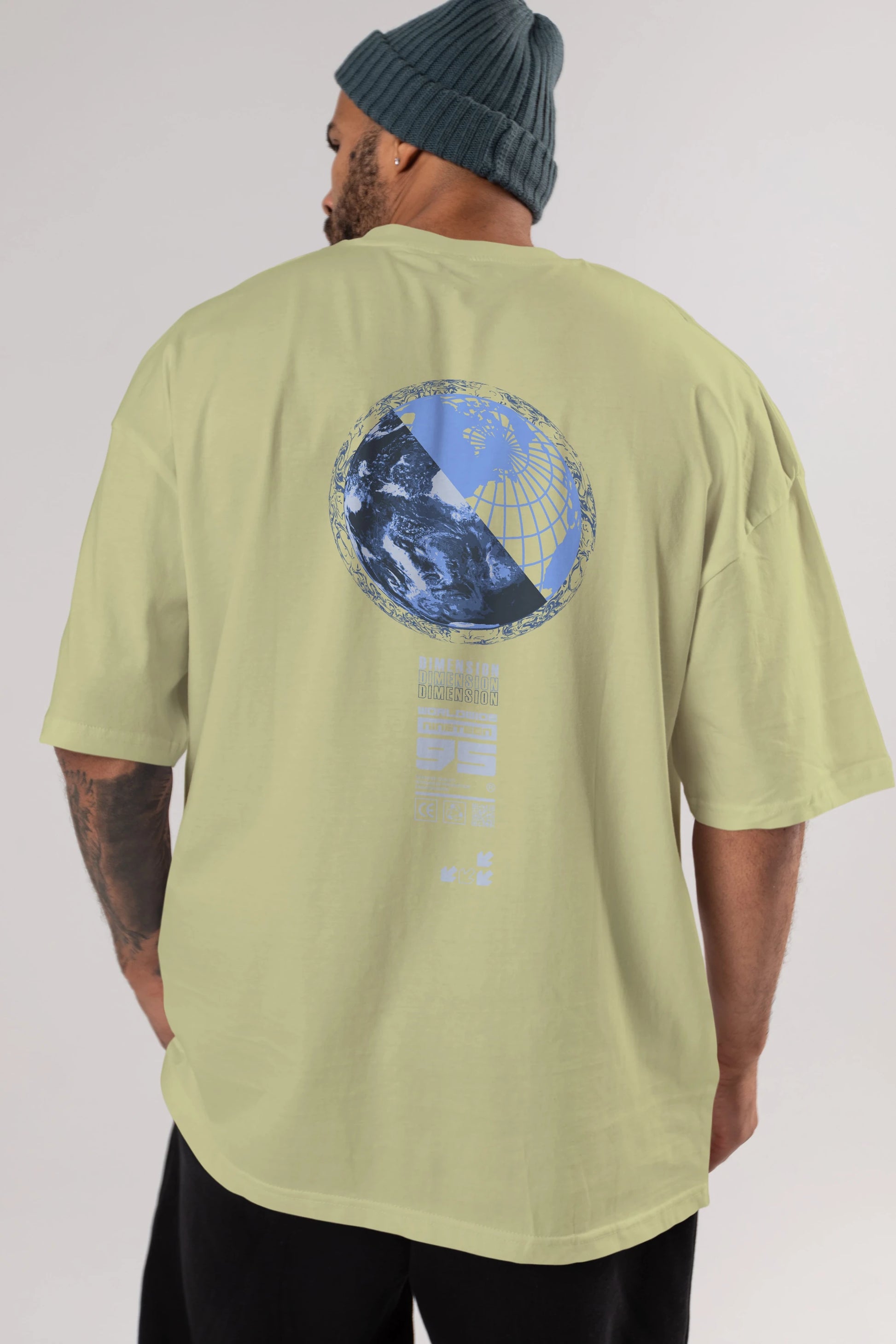 Dimension 95 Arka Baskılı Oversize t-shirt Erkek Kadın Unisex