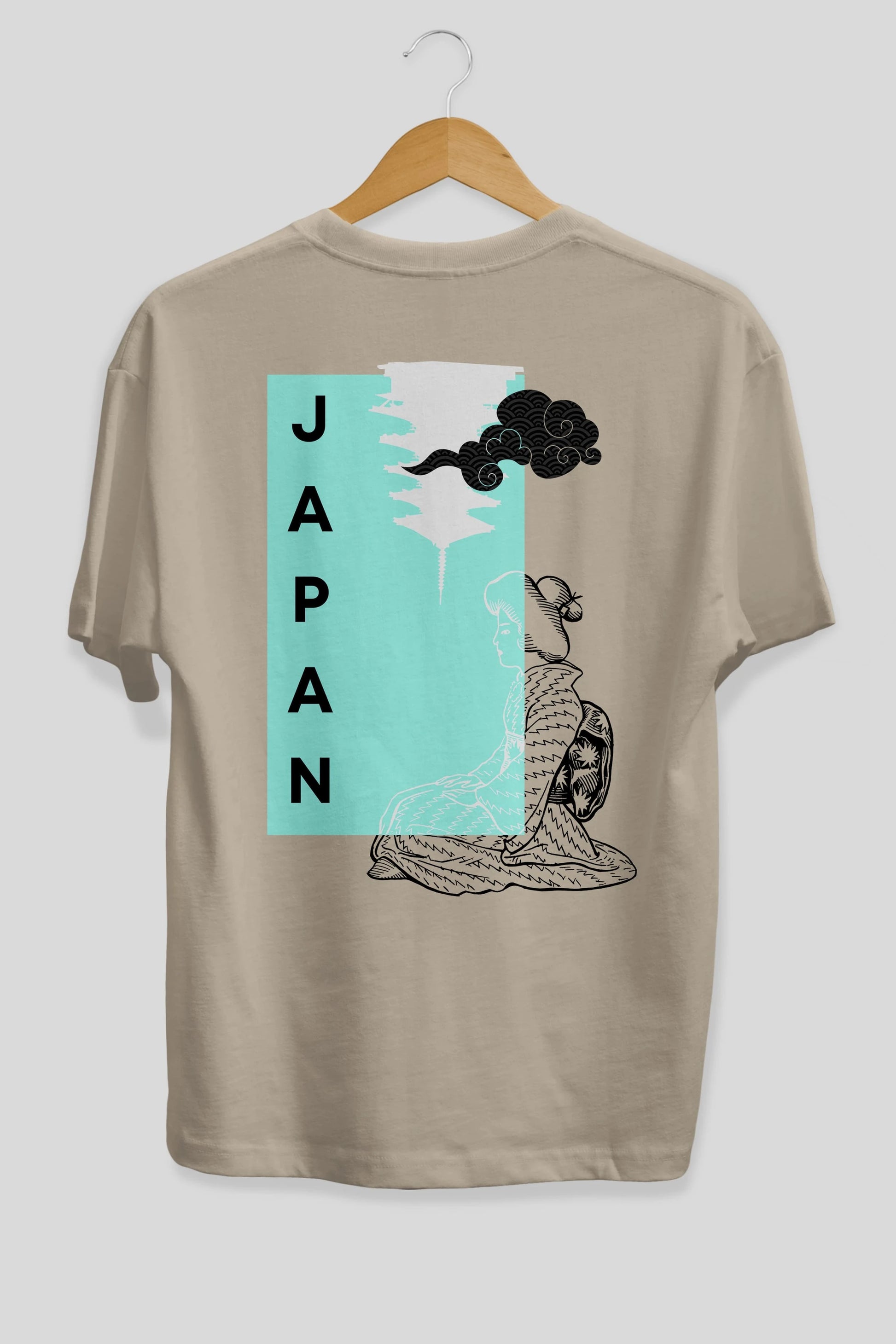 Japan Yazılı Streetwear Arka Baskılı Oversize t-shirt Erkek Kadın Unisex