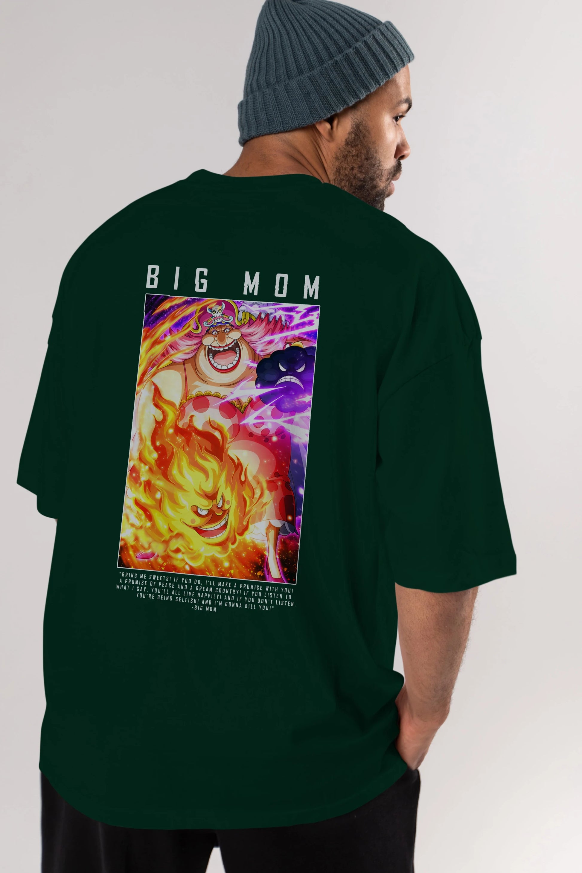 Charlotte Linlin Anime Arka Baskılı Oversize t-shirt Erkek Kadın Unisex %100 pamuk tişort