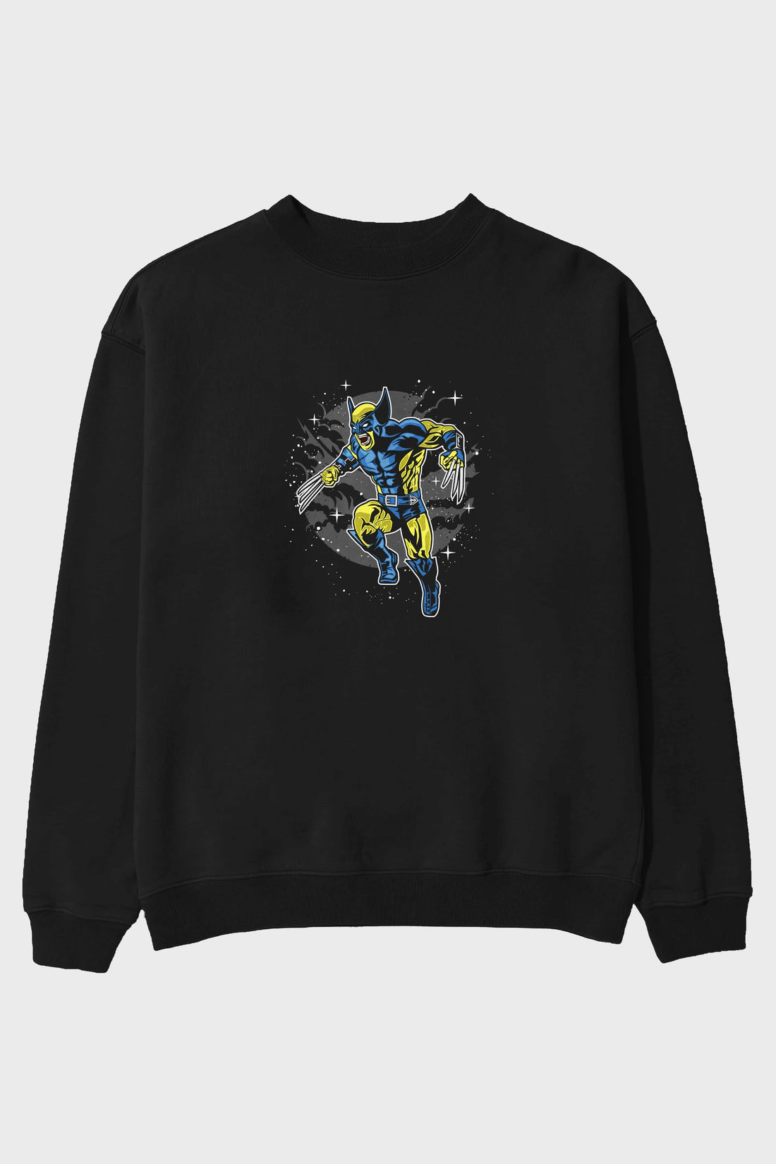 Wolverine Ön Baskılı Oversize Sweatshirt Erkek Kadın Unisex