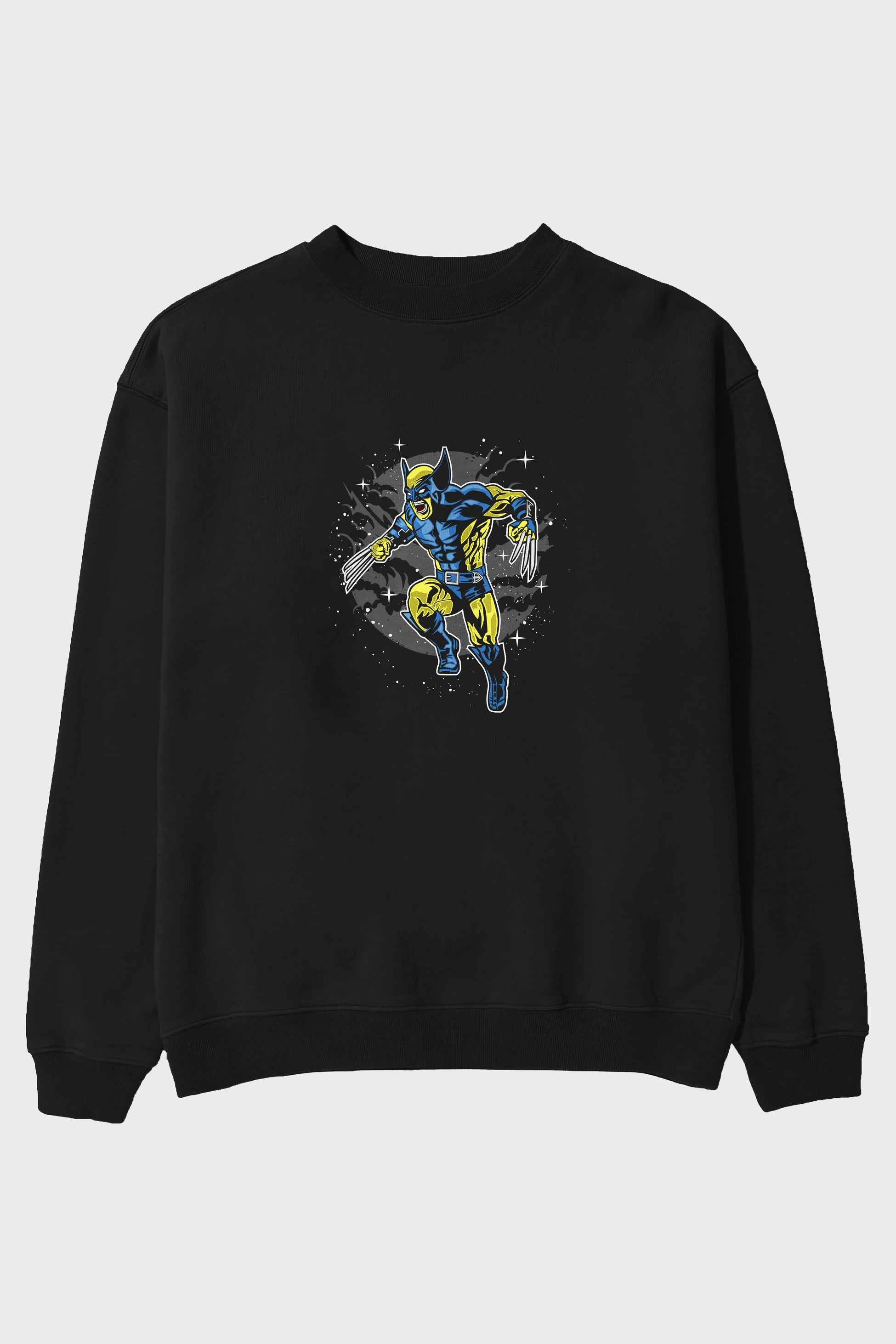 Wolverine Ön Baskılı Oversize Sweatshirt Erkek Kadın Unisex